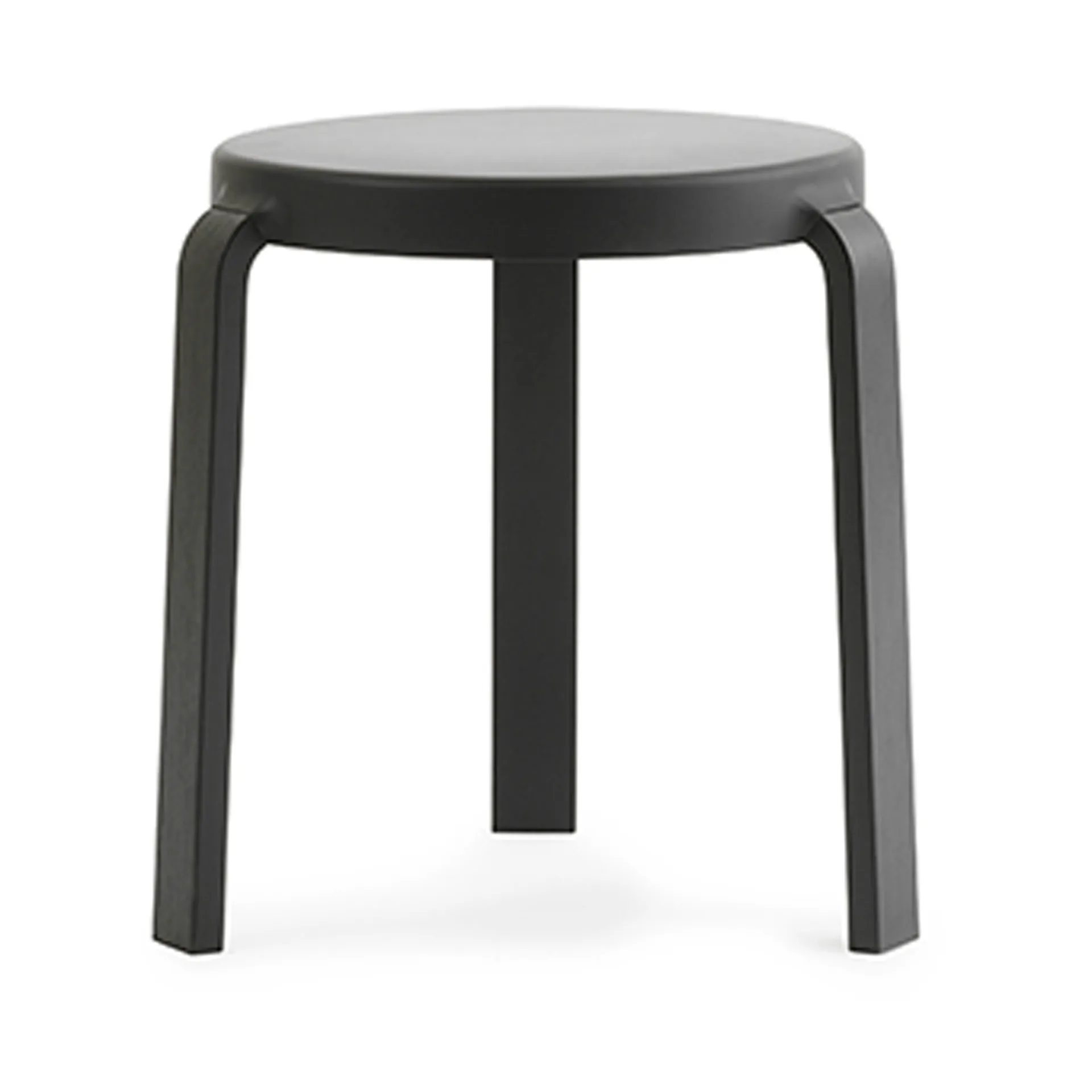 Sgabello Tap, nero, gambe nere in rovere Normann Copenhagen