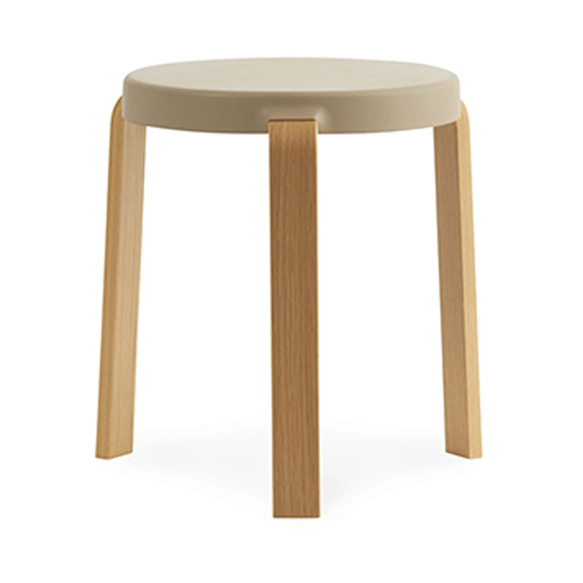 Sgabello Tap, sabbia, gambe in rovere Normann Copenhagen