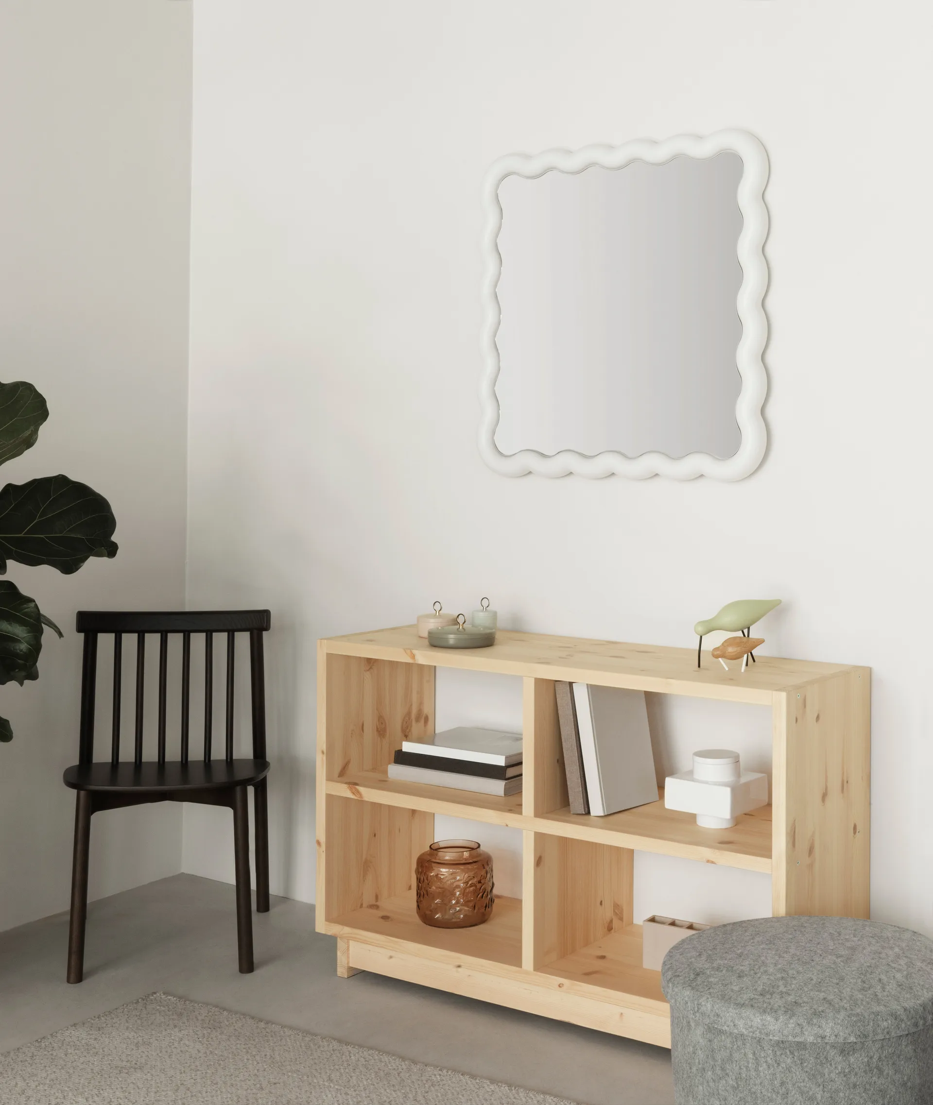 Specchio Illu 80x80 cm, Bianco Normann Copenhagen