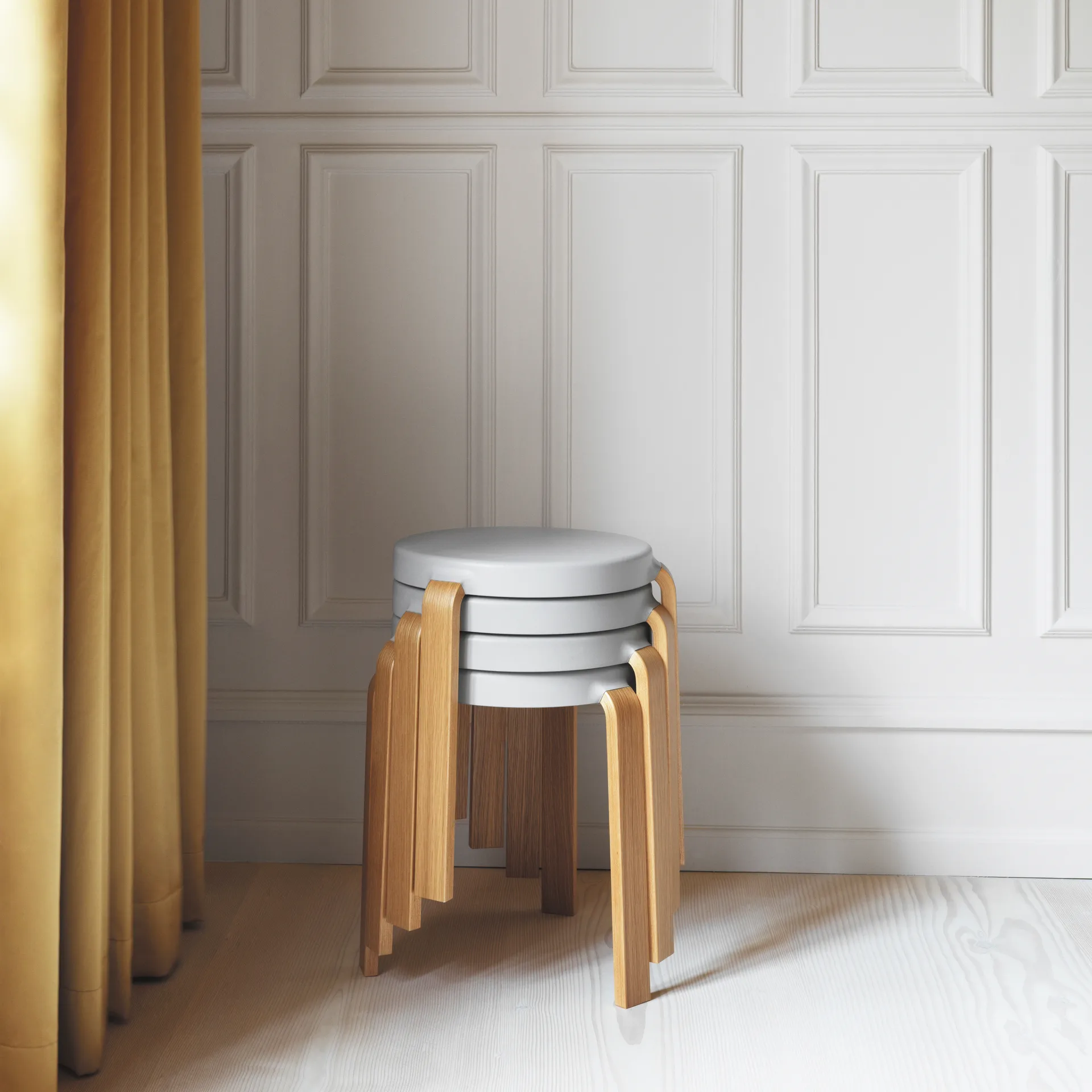 Tap sgabello rotondo, Grigio-rovere, Ø41x43 cm Normann Copenhagen