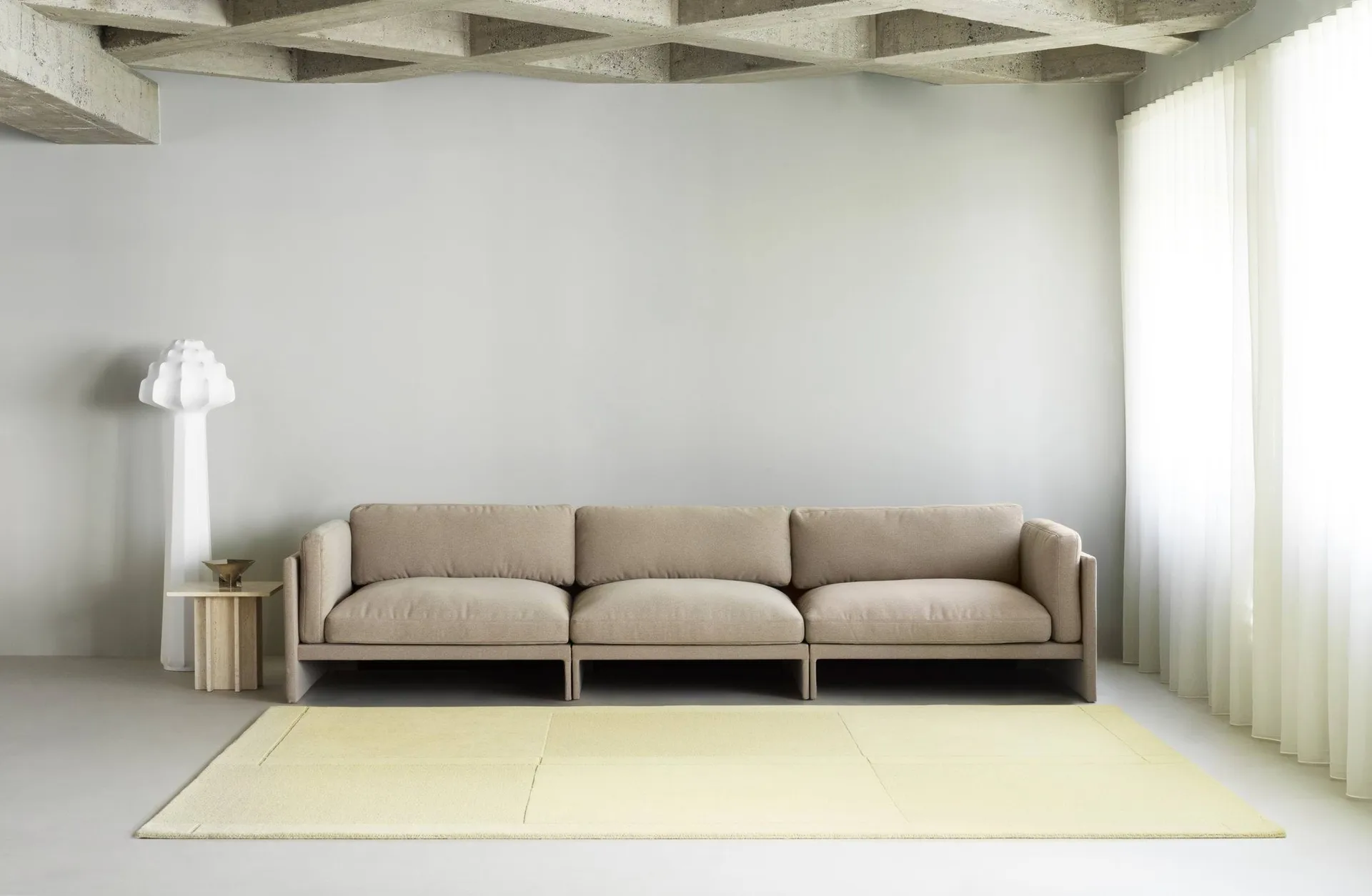 Tappeto in lana Level , Giallo chiaro, 170x240 cm Normann Copenhagen