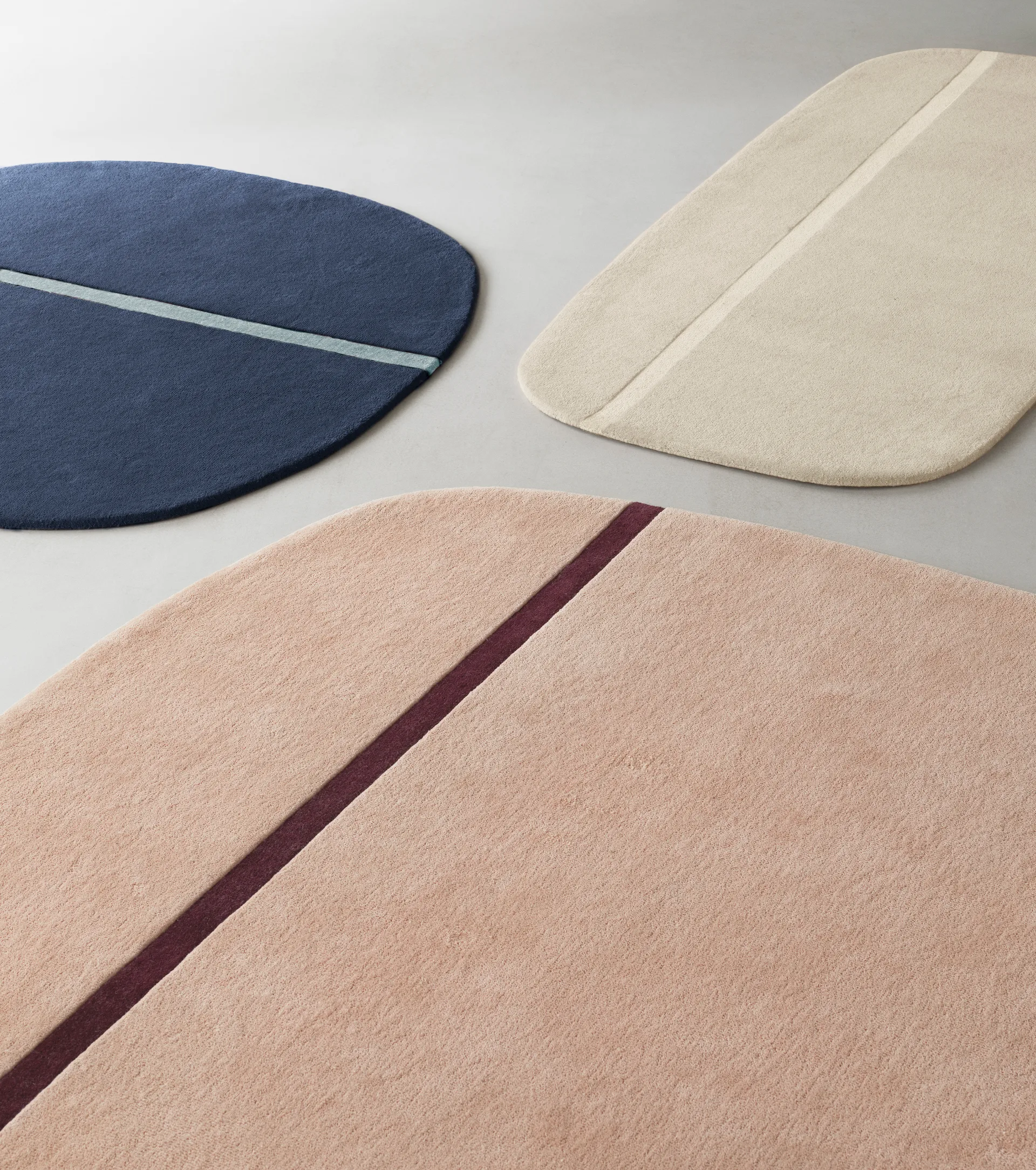 Tappeto Oona 140x140 cm, Blu Normann Copenhagen