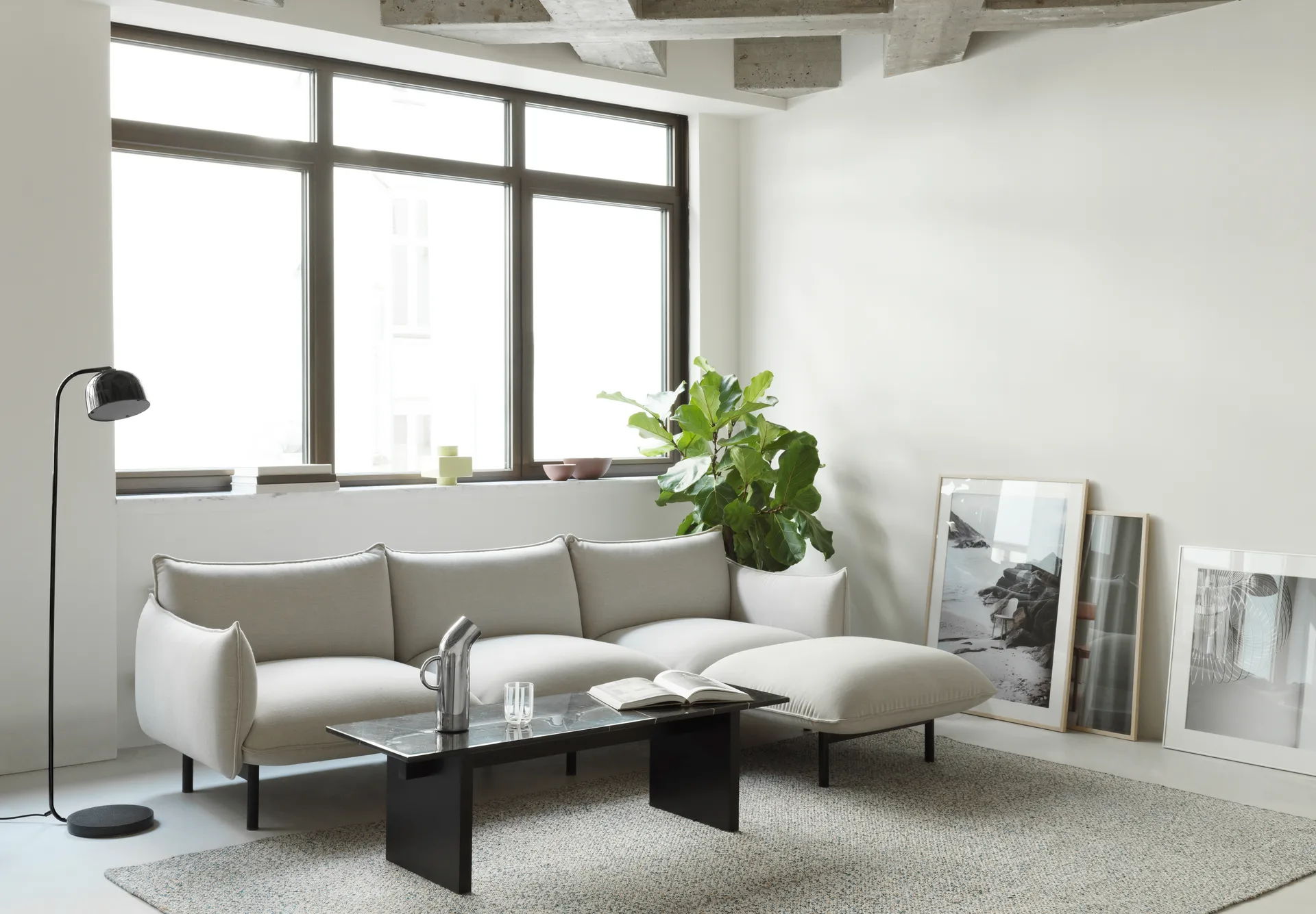 Tavolino da caffè Solid Table 130x38,5x40 cm, Black Normann Copenhagen