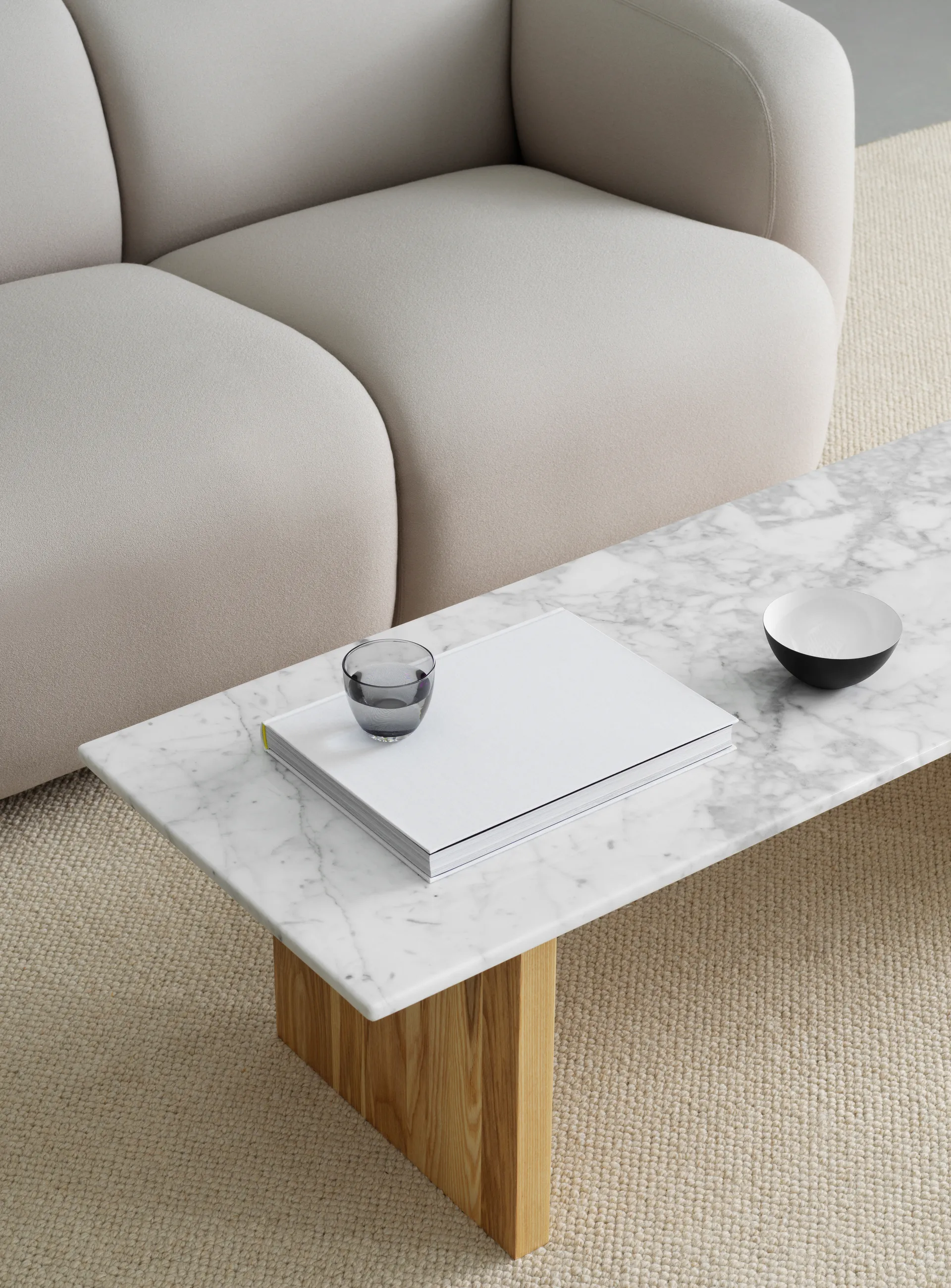 Tavolino da caffè Solid Table 130x38,5x40 cm, White Normann Copenhagen
