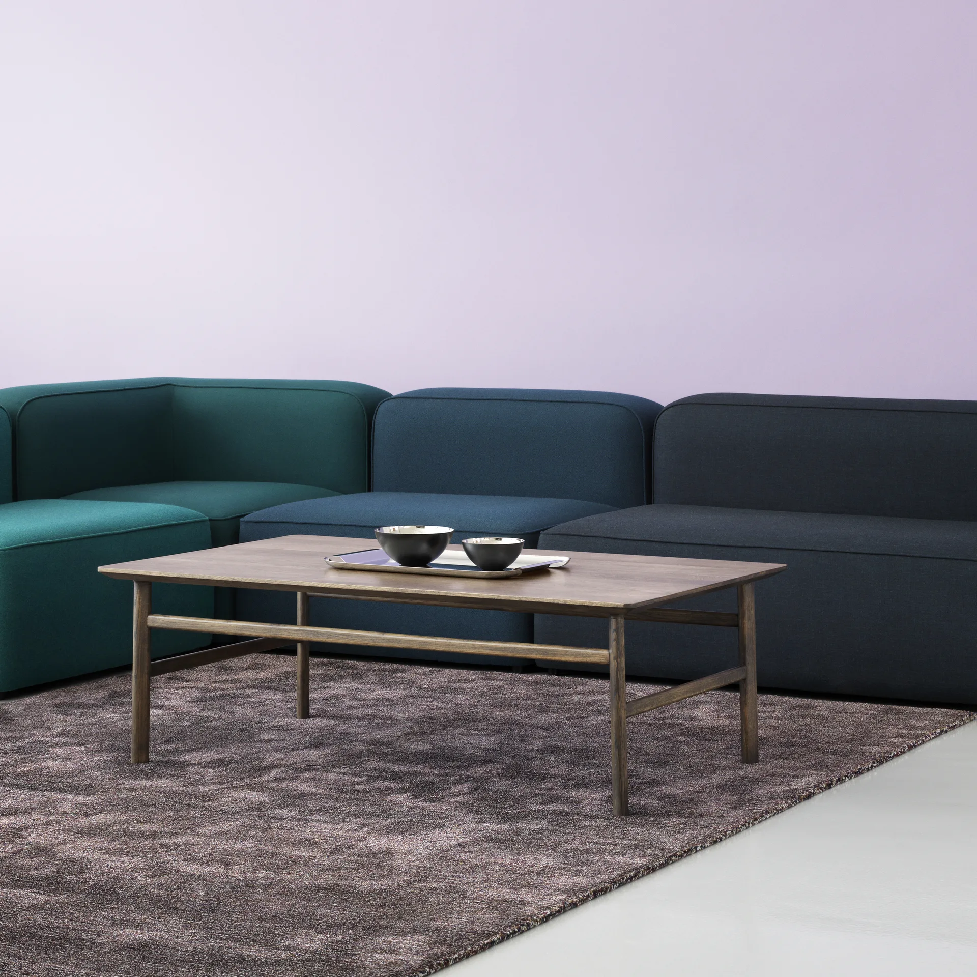 Tavolino Grow, rovere con finitura affumicata, medio Normann Copenhagen