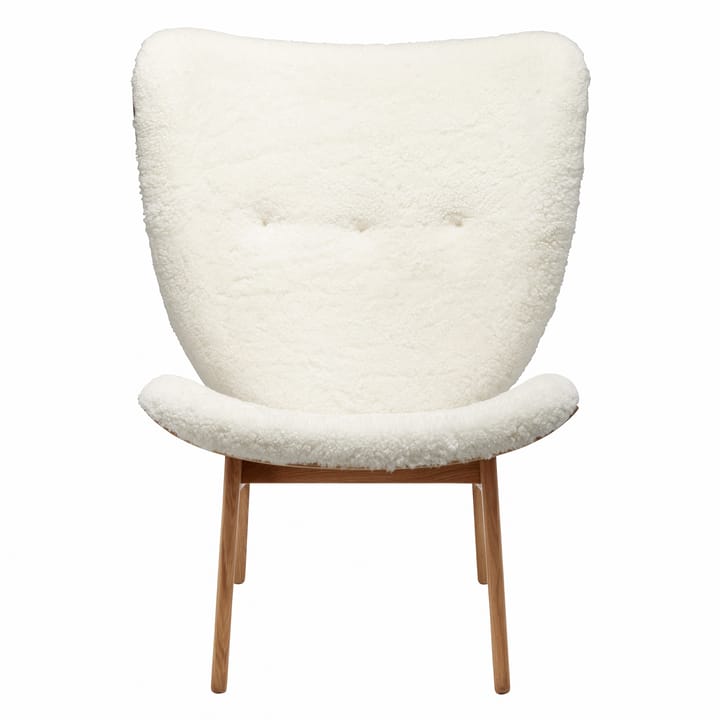 Poltroncina Elephant in pelle di pecora e rovere - Bianco sporco - NORR11