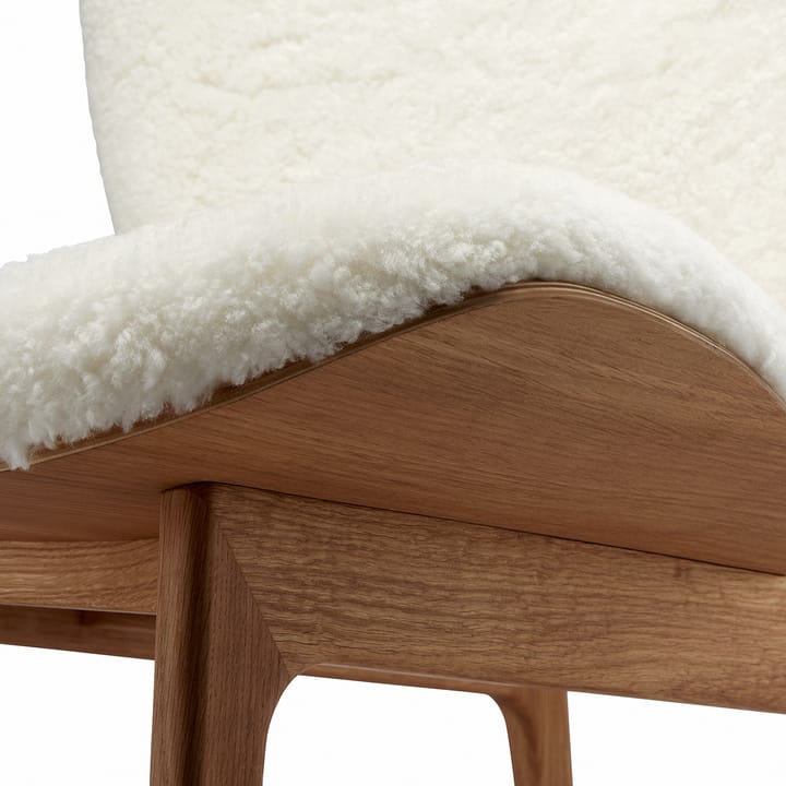 Poltroncina Elephant in pelle di pecora e rovere - Bianco sporco - NORR11