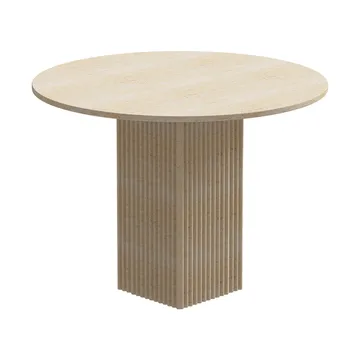 Tavolo da pranzo Soho - Travertino beige, Ø120x72 cm - NORR11