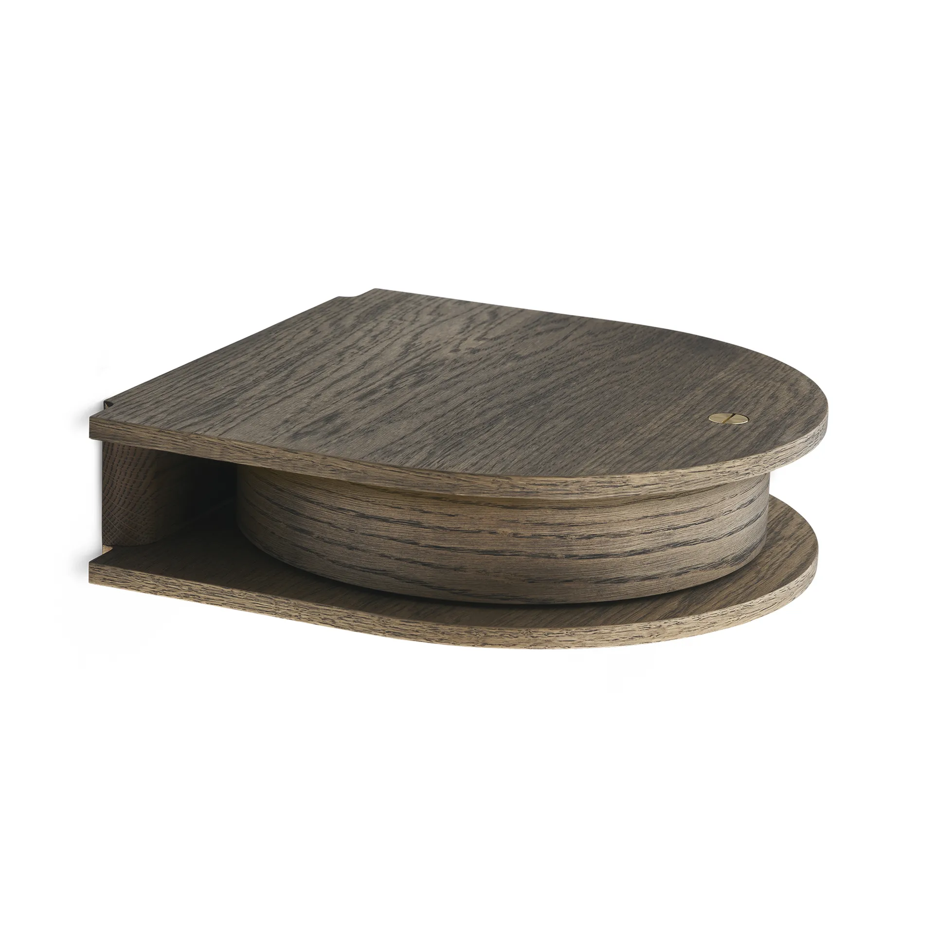 Comodino sospeso Valet piccolo, Rovere affumicato Northern