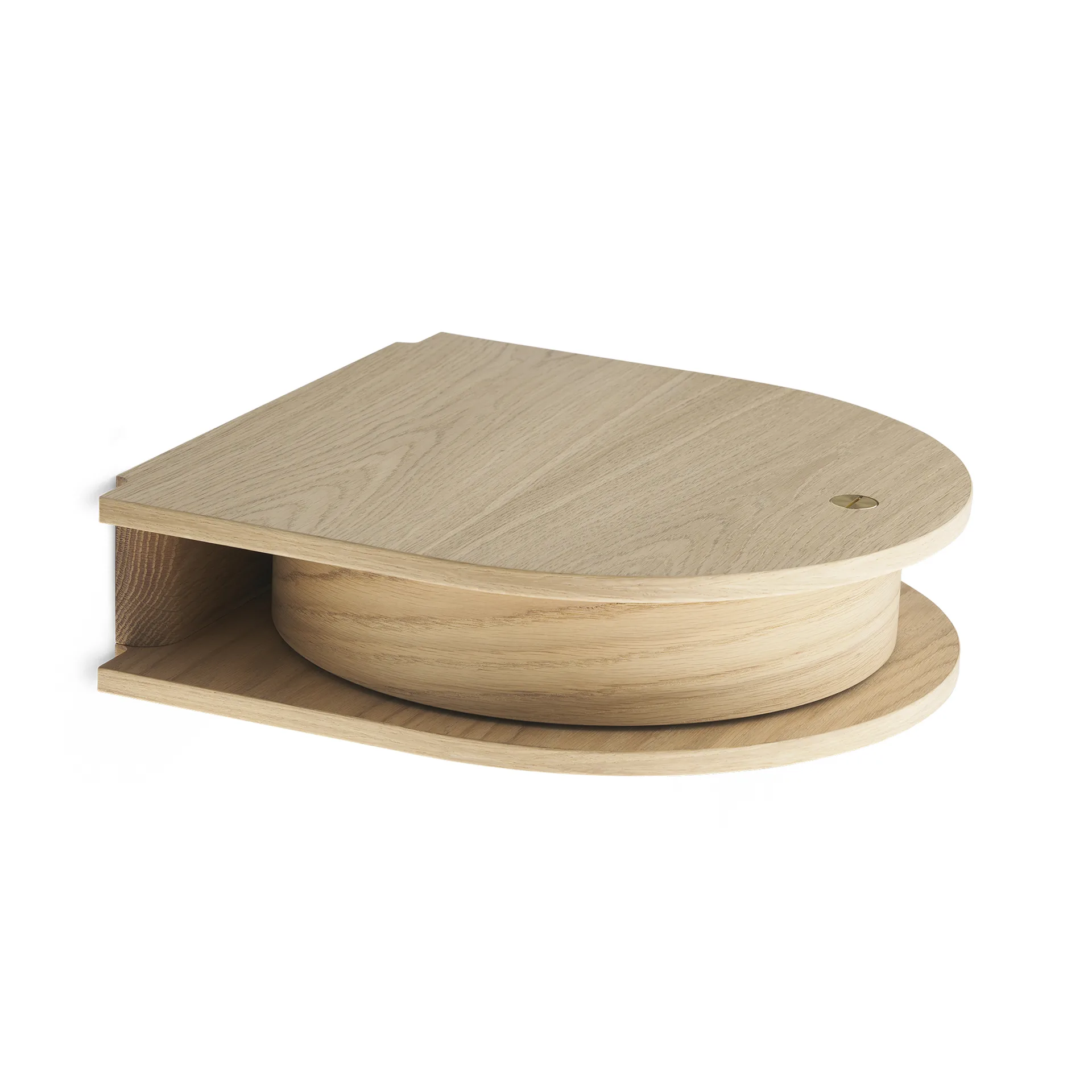 Comodino sospeso Valet piccolo, Rovere oliato chiaro Northern