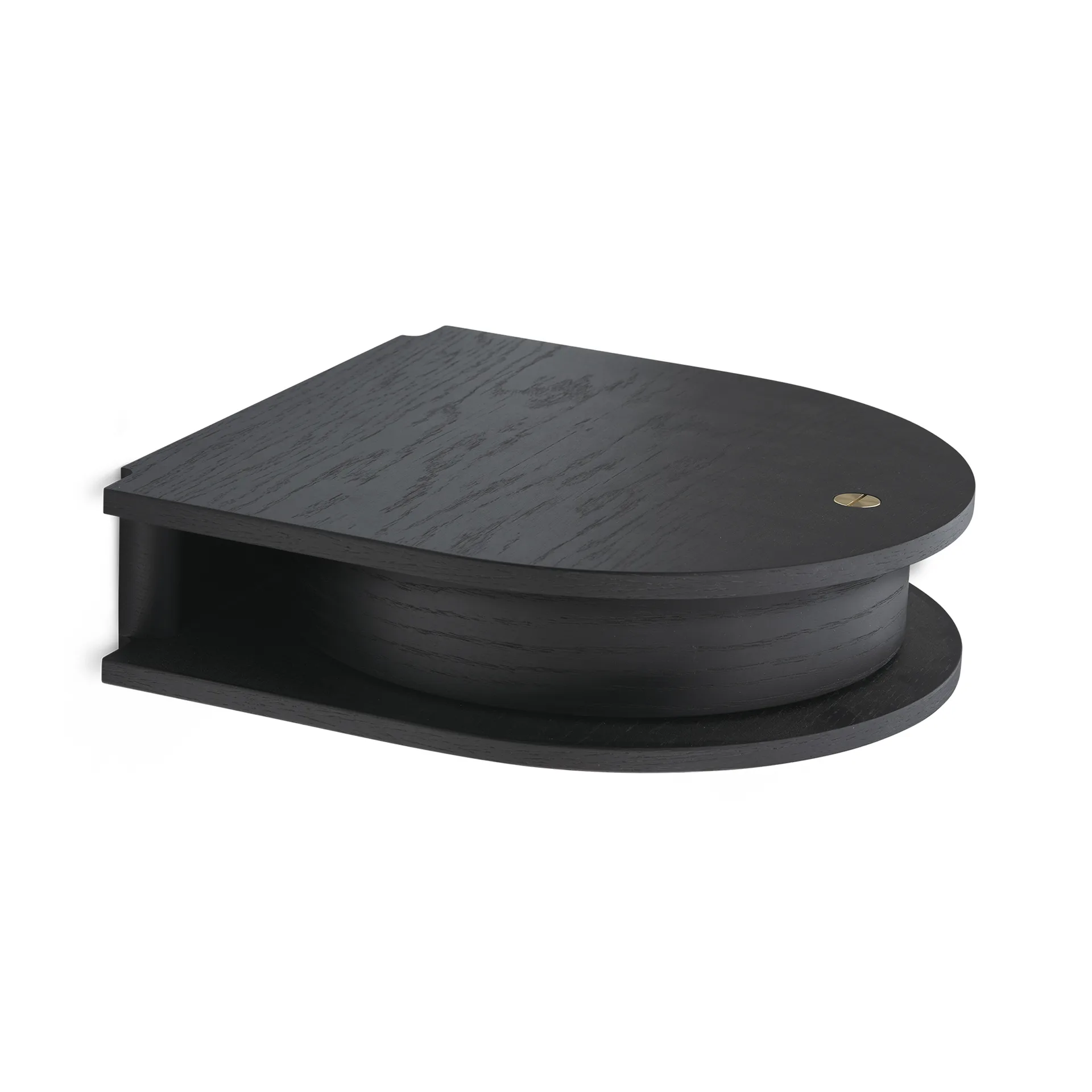 Comodino sospeso Valet piccolo, Rovere tinto nero Northern