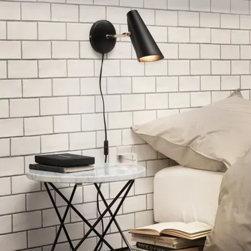 Lampada da parete Birdy corta - nero-ottone - Northern