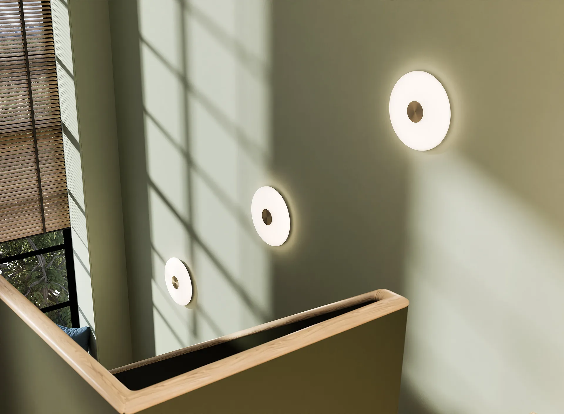 Lampada da parete Glitter Ø 36 cm, Opalglass bianco Northern