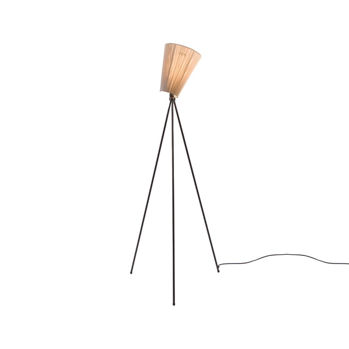 Lampada da pavimento Oslo Wood - beige, base nera opaca - Northern