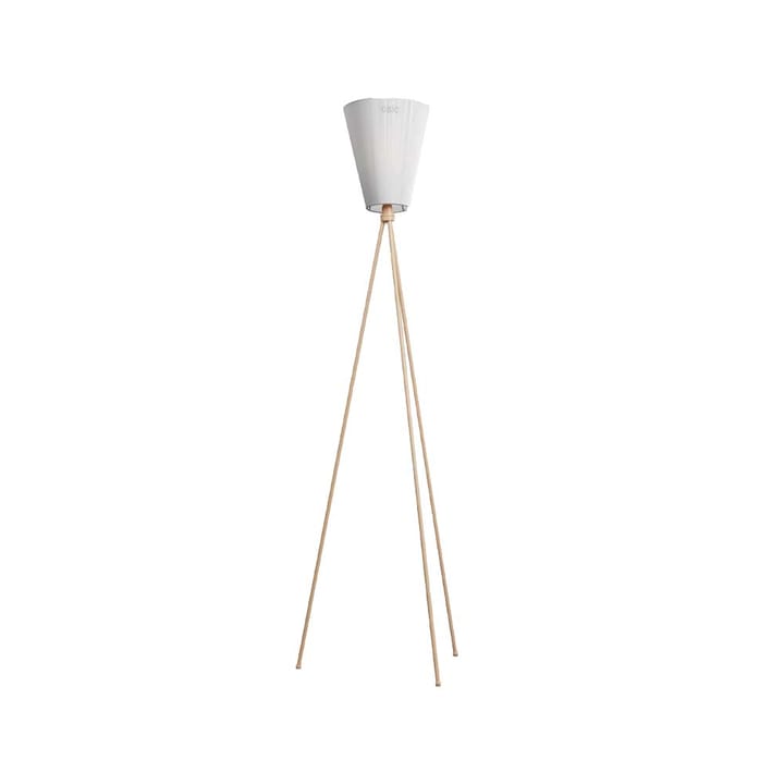 Lampada da pavimento Oslo Wood - bianco, base beige - Northern