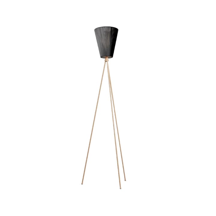 Lampada da pavimento Oslo Wood - nero, base beige - Northern