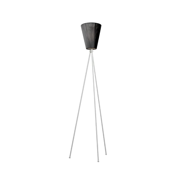 Lampada da pavimento Oslo Wood - nero, base grigio chiaro - Northern