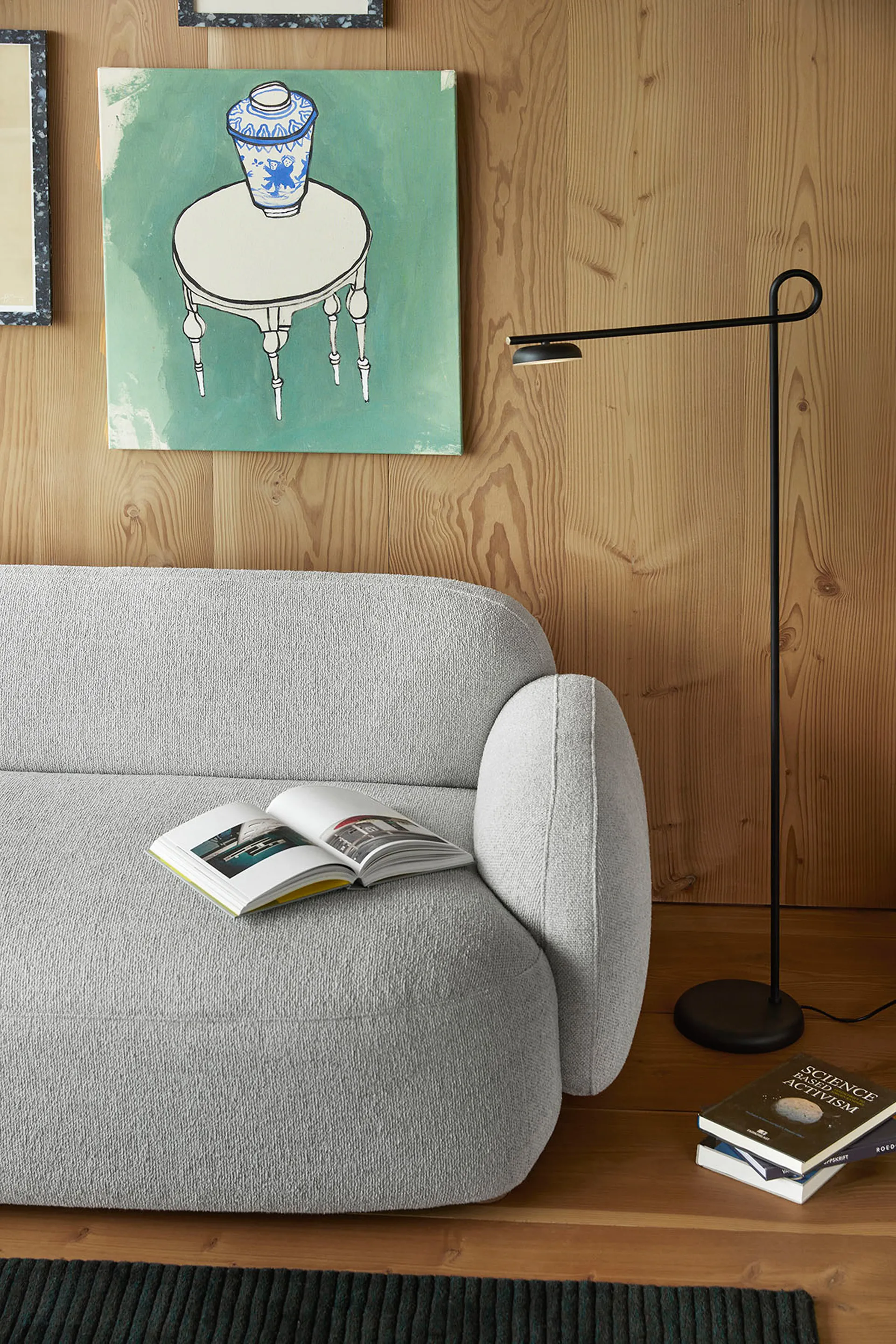 Lampada da pavimento Salto, Nero Northern