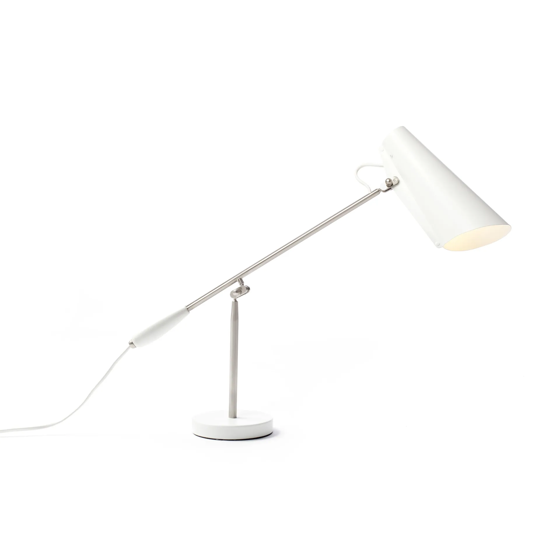 Lampada da tavolo Bird, bianco-metallizzato Northern