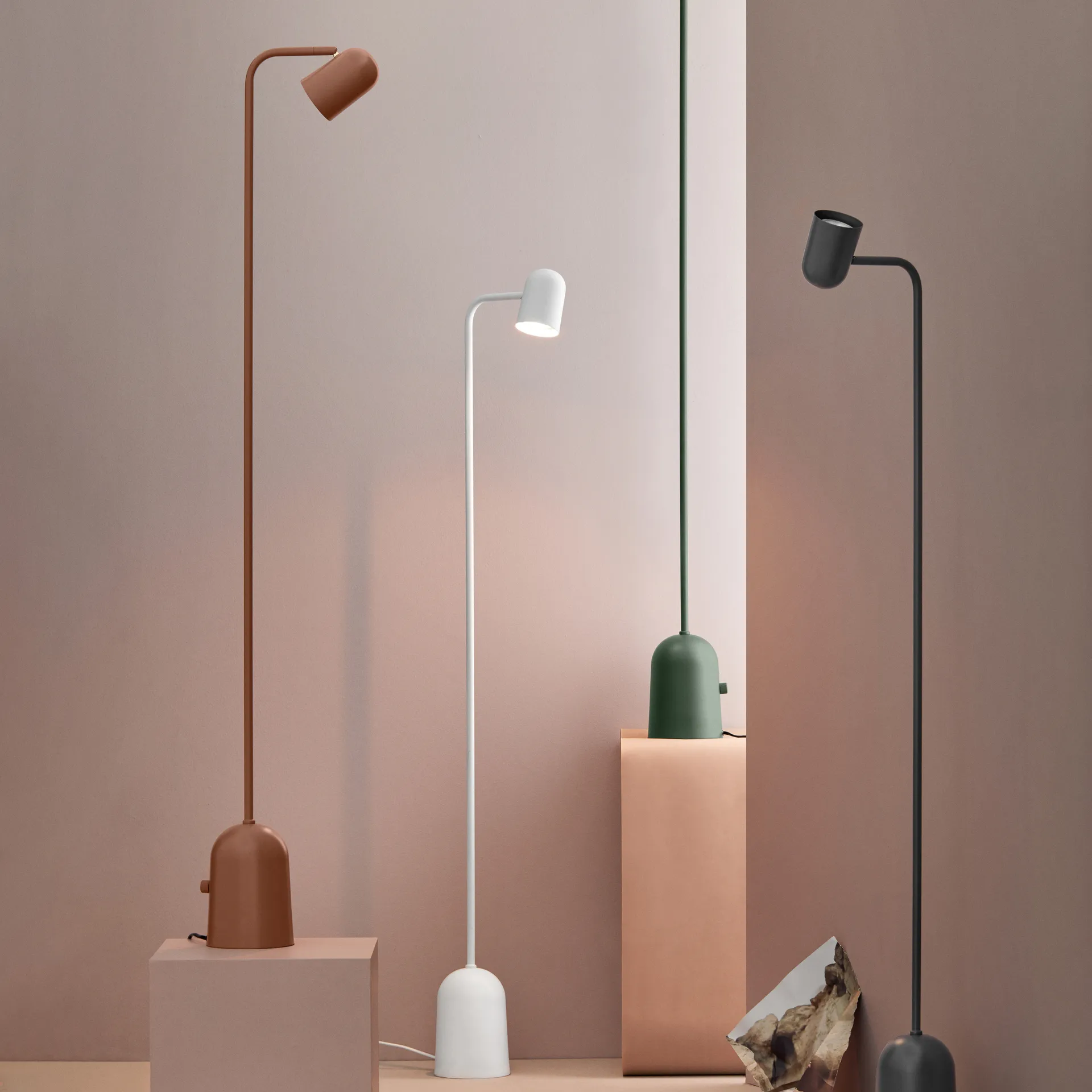 Lampada da terra Buddy, Bianco Northern