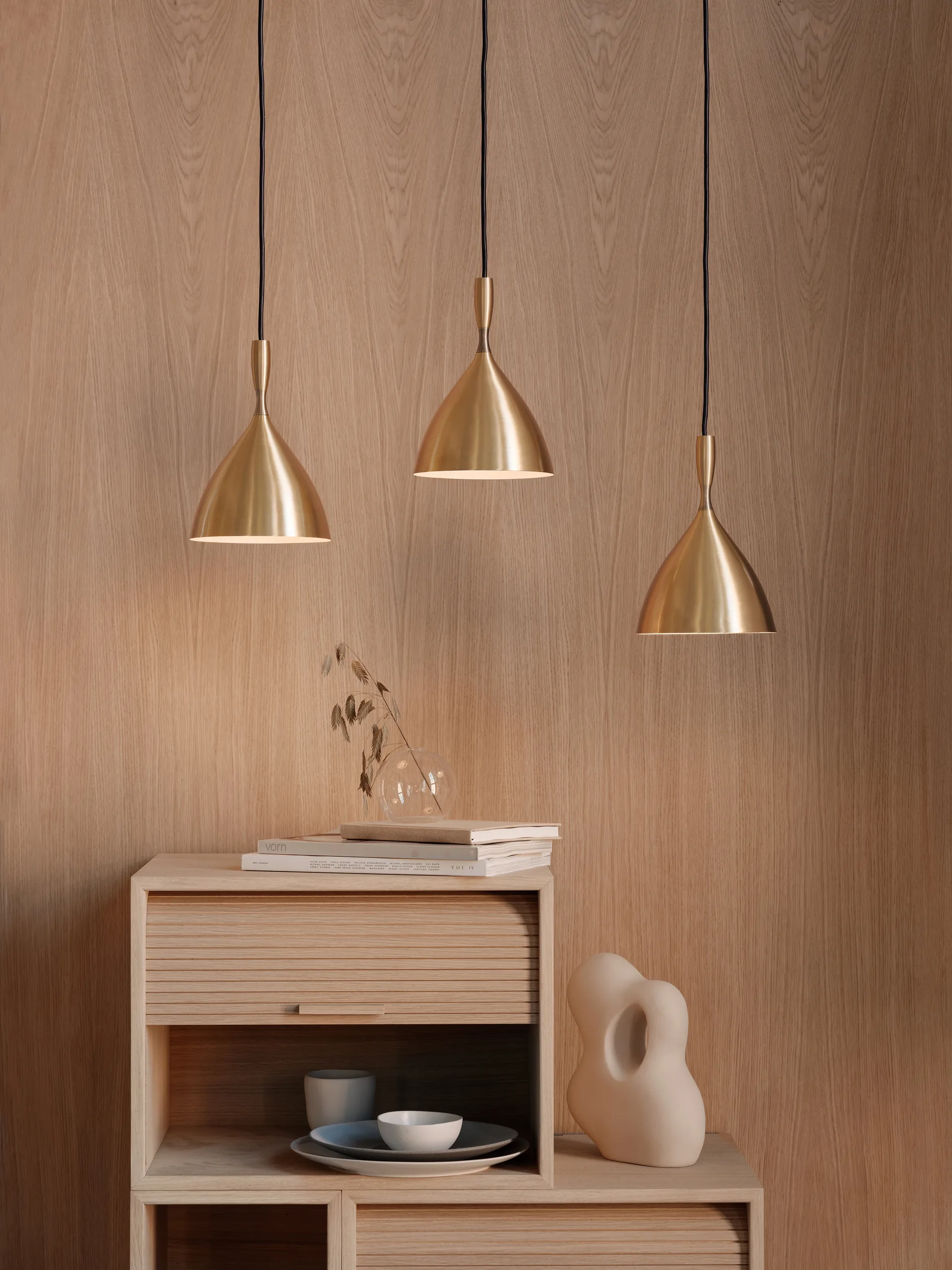 Lampadario Dokka , ottone Northern
