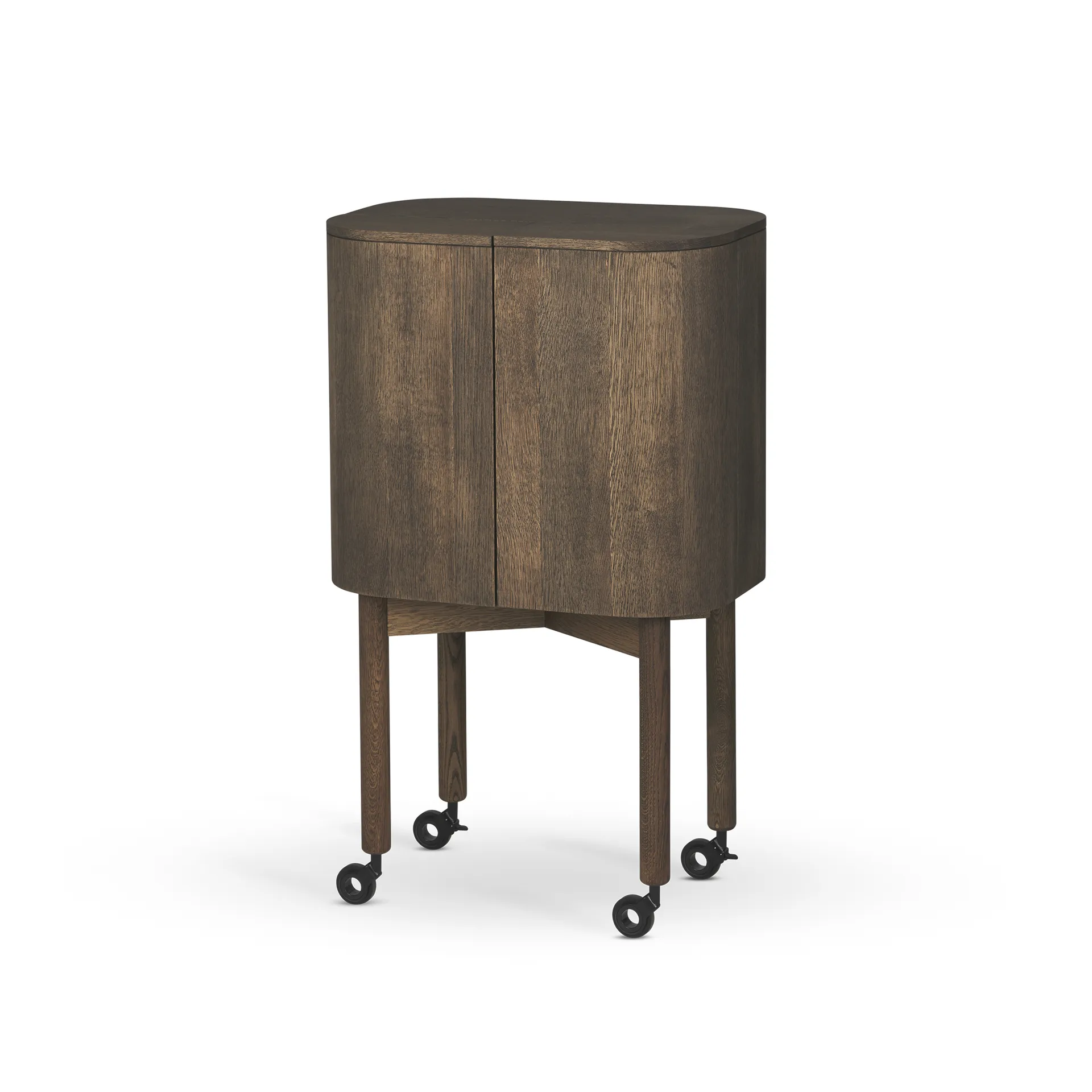 Mobile bar su ruote Loud , Smoked oak Northern