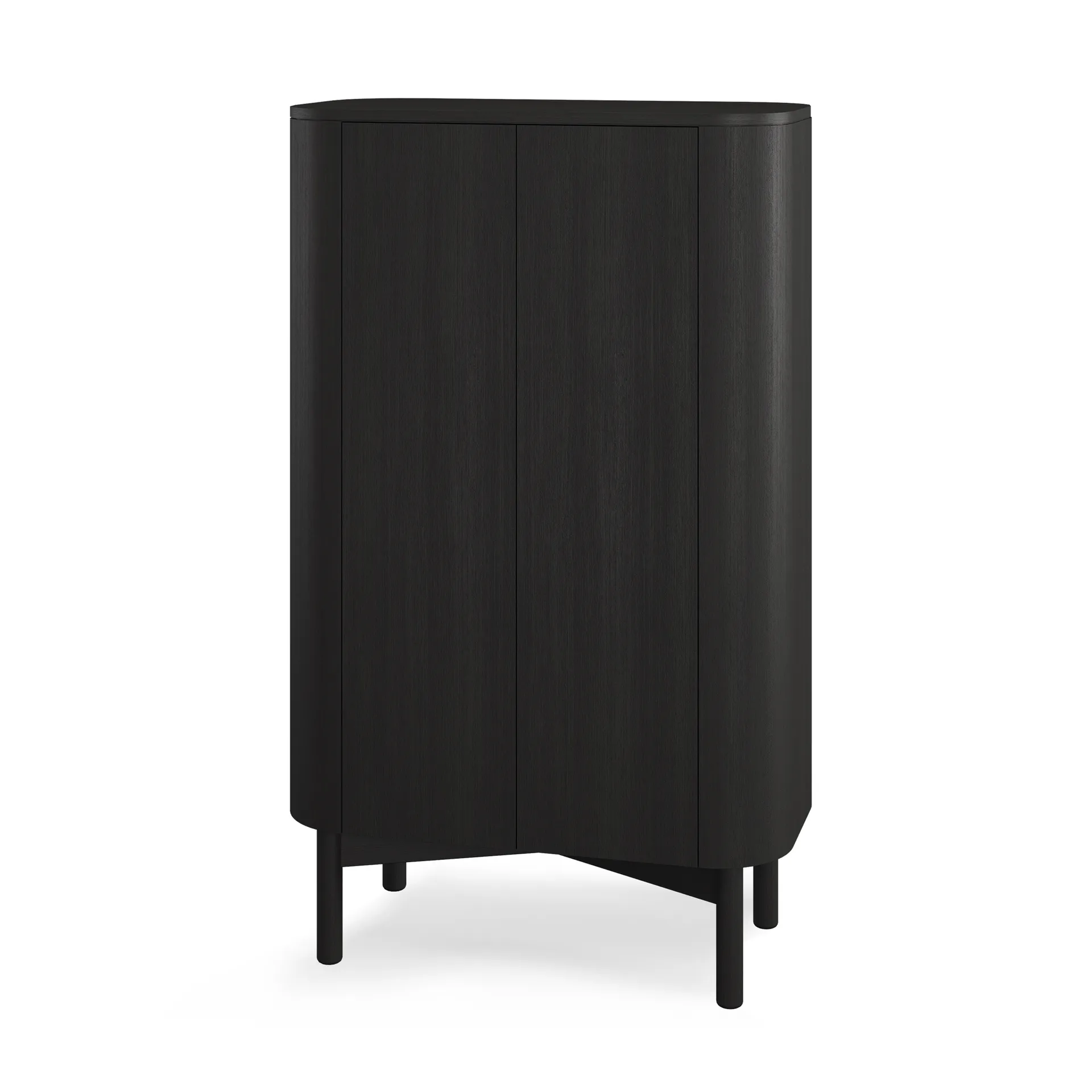 Mobiletto Loud tall 143 cm, Black painted oak Northern
