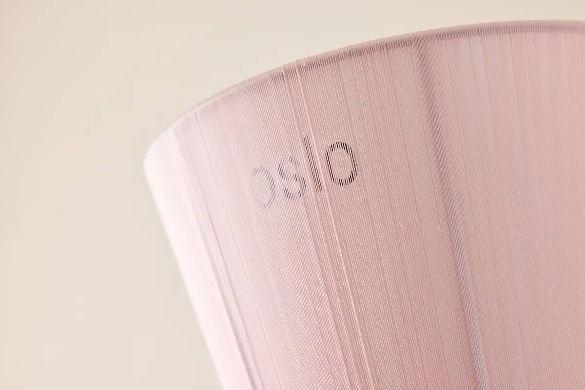 Oslo wood paralume per lampada da terra limited edition, Muted pink Northern