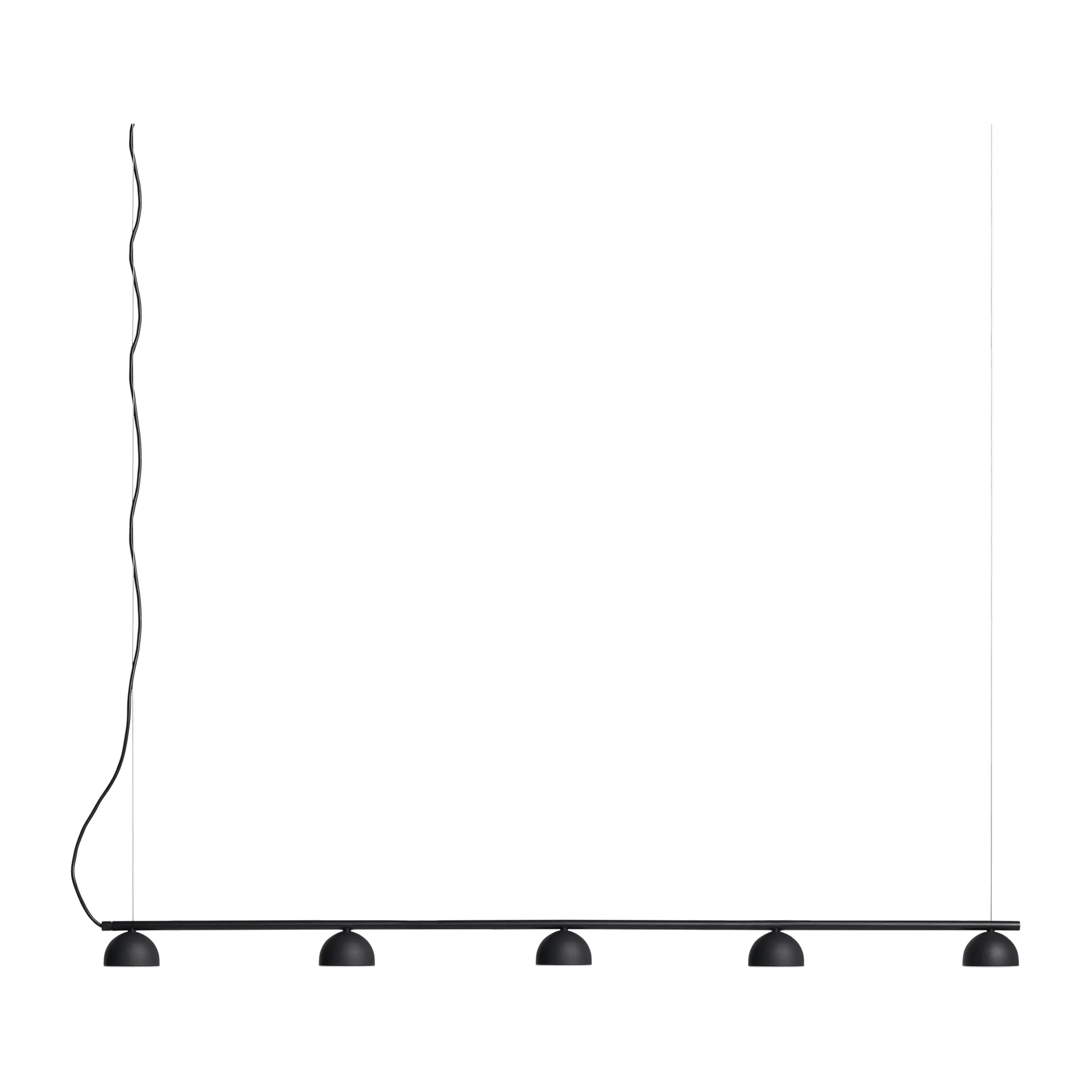 Plafoniera Blush Rail 5, Nero opaco Northern