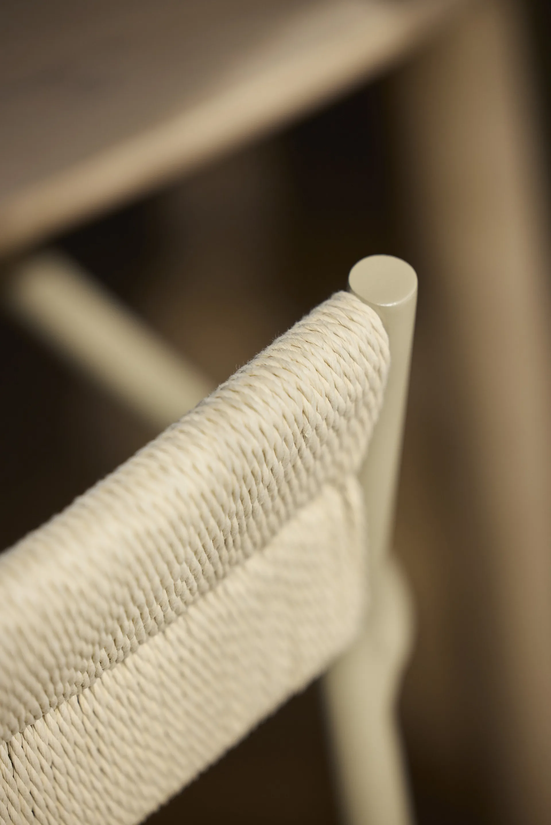 Sedia con braccioli Vev , Grigio beige-natural rope Northern