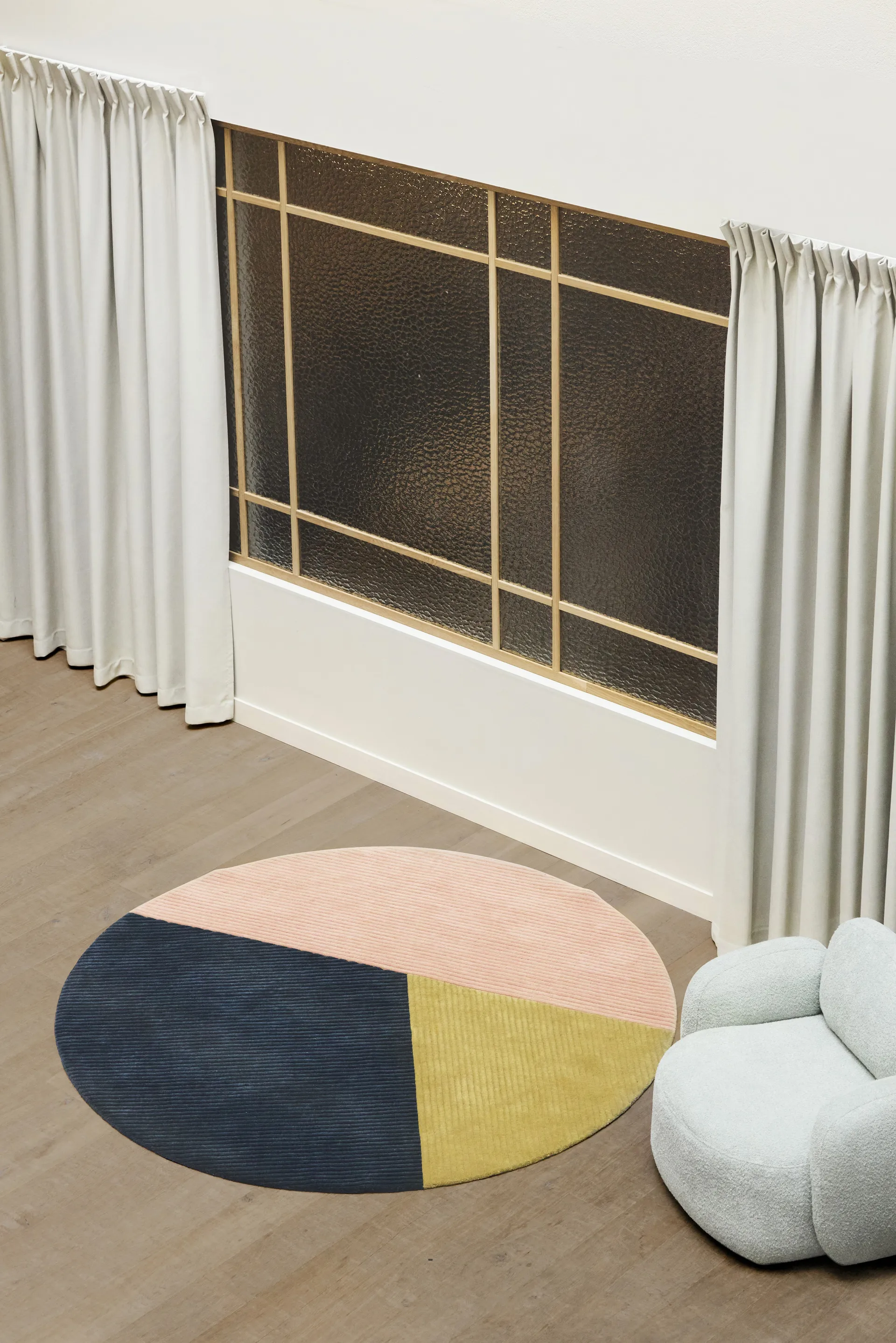 Tappeto rotondo Row Ø 200 cm, Trio Northern