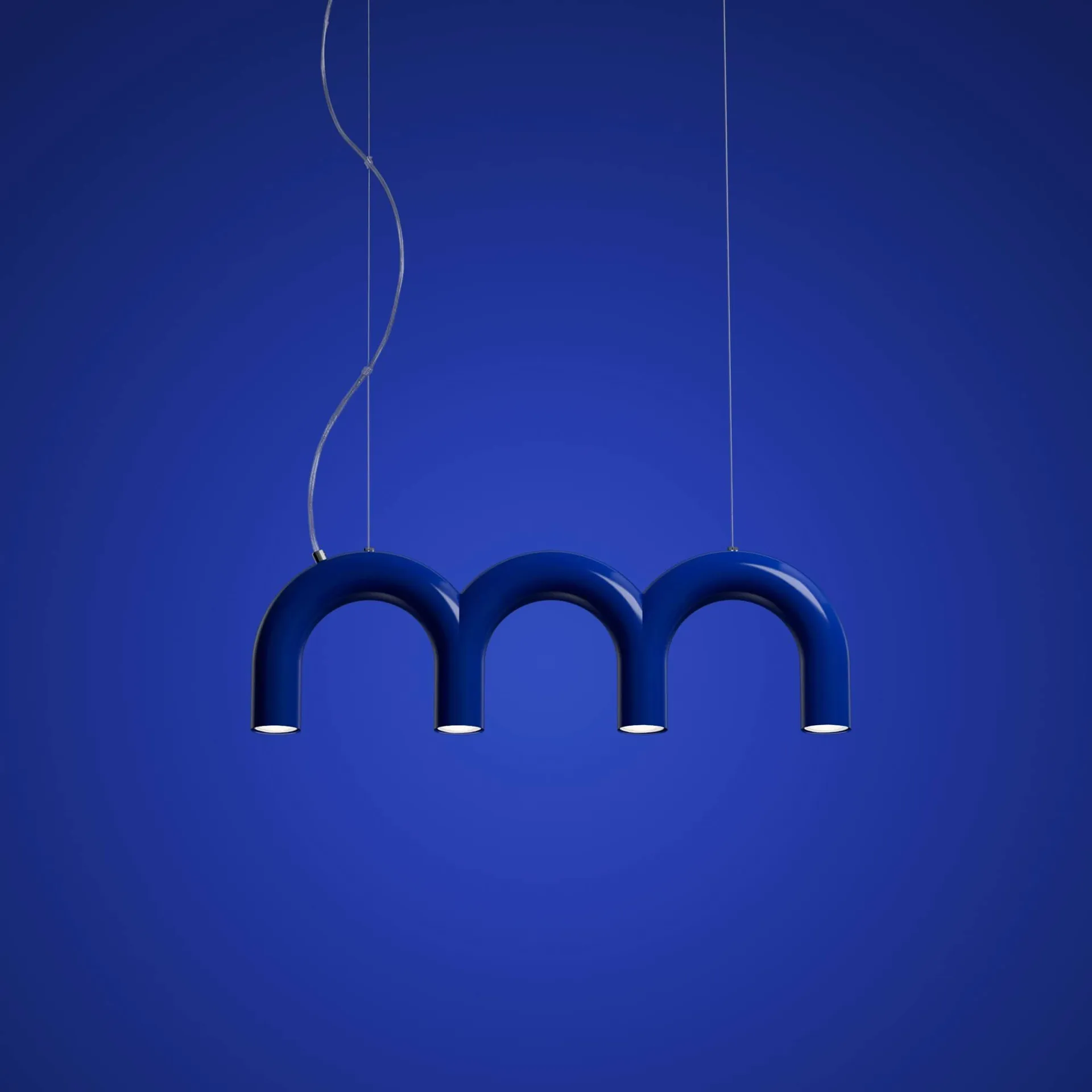 Arch triplette lampadario, Blue, 65,6 cm Oblure