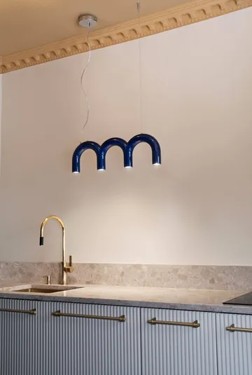Arch triplette lampadario - Blue, 65,6 cm - Oblure