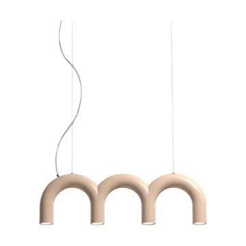 Arch triplette lampadario - Nude, 65,6 cm - Oblure