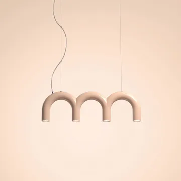 Arch triplette lampadario - Nude, 65,6 cm - Oblure