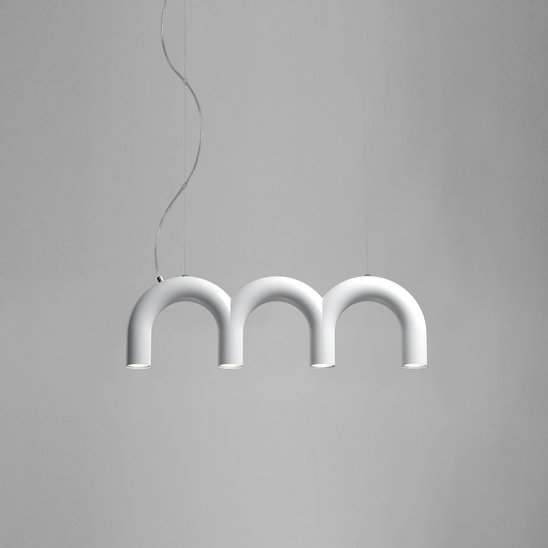 Arch triplette lampadario, White, 65,6 cm Oblure
