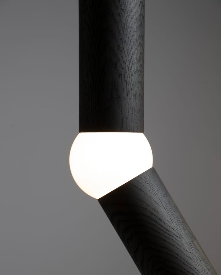 Lampada da pavimento Lightbone 124,3 cm - Rovere nero - Oblure