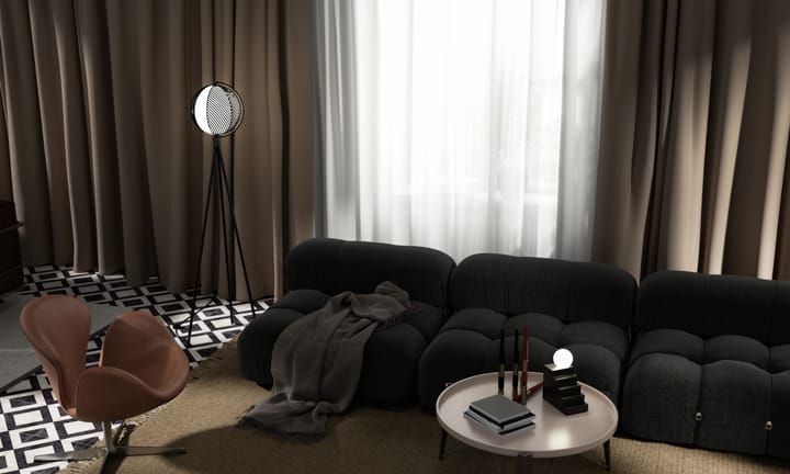 Lampada da pavimento Mondo 153 cm, Nero Oblure