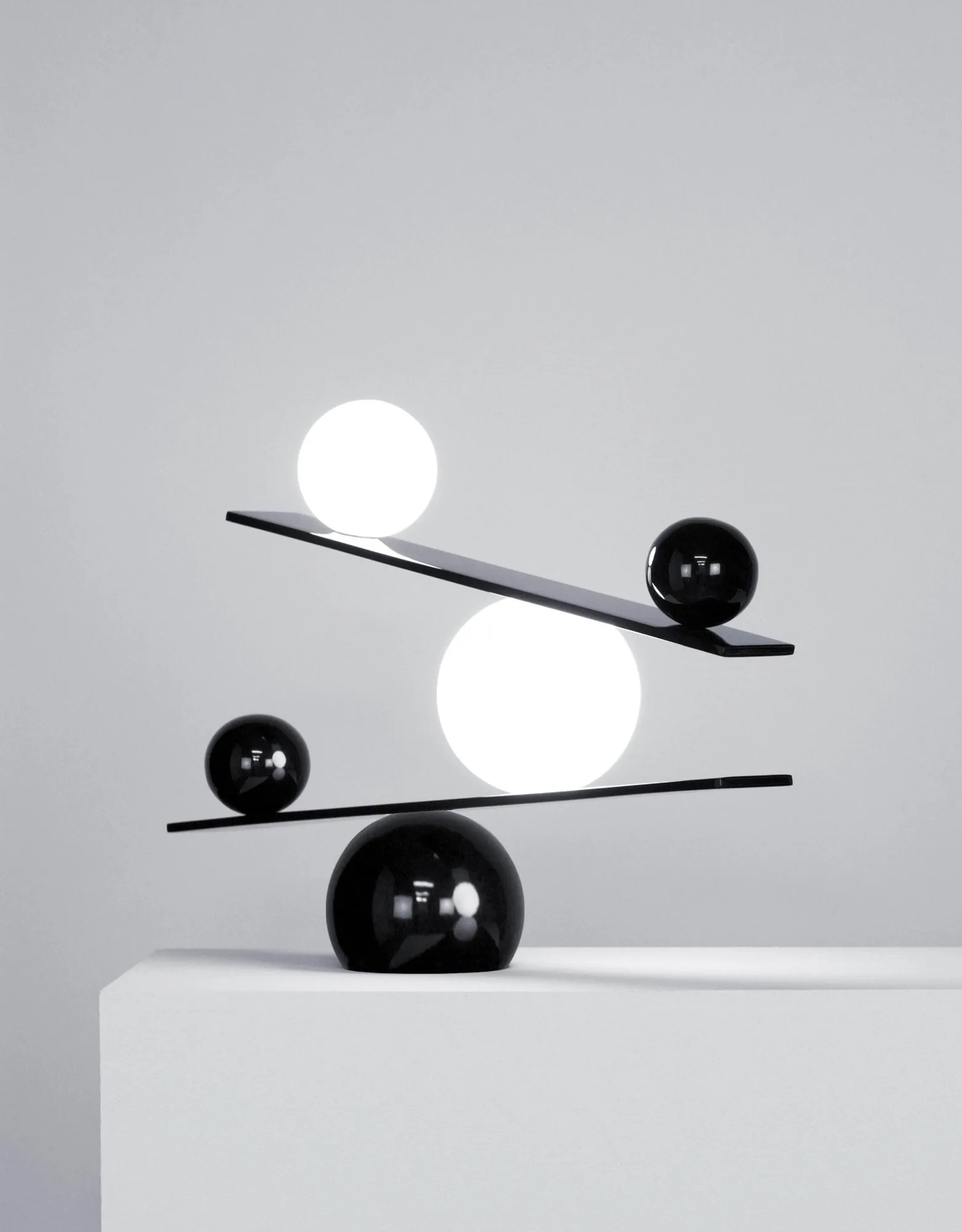 Lampada da tavolo Balance, Black, v2 Oblure