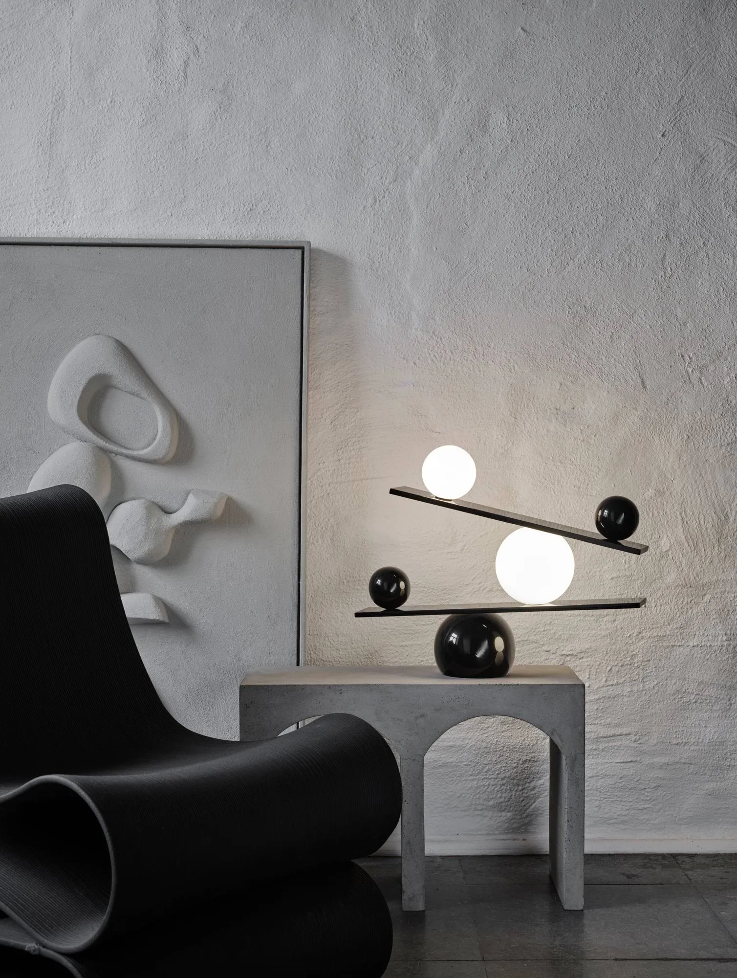 Lampada da tavolo Balance, Black, v2 Oblure
