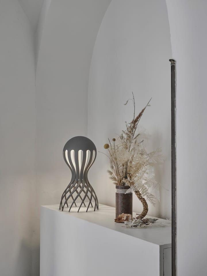 Lampada da tavolo Cirrata 44,4 cm - Grigio - Oblure