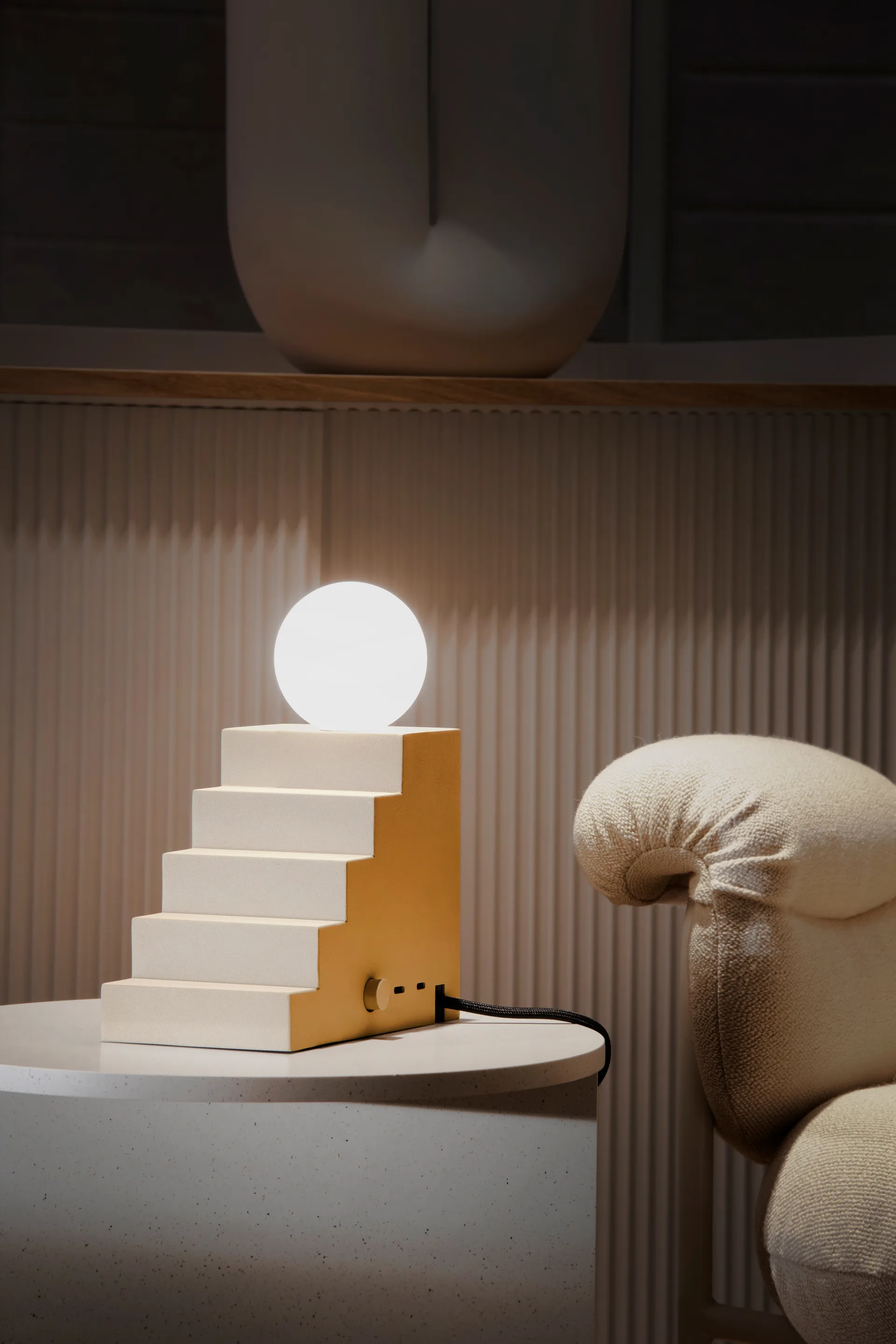 Lampada da tavolo Stair, Beige Oblure