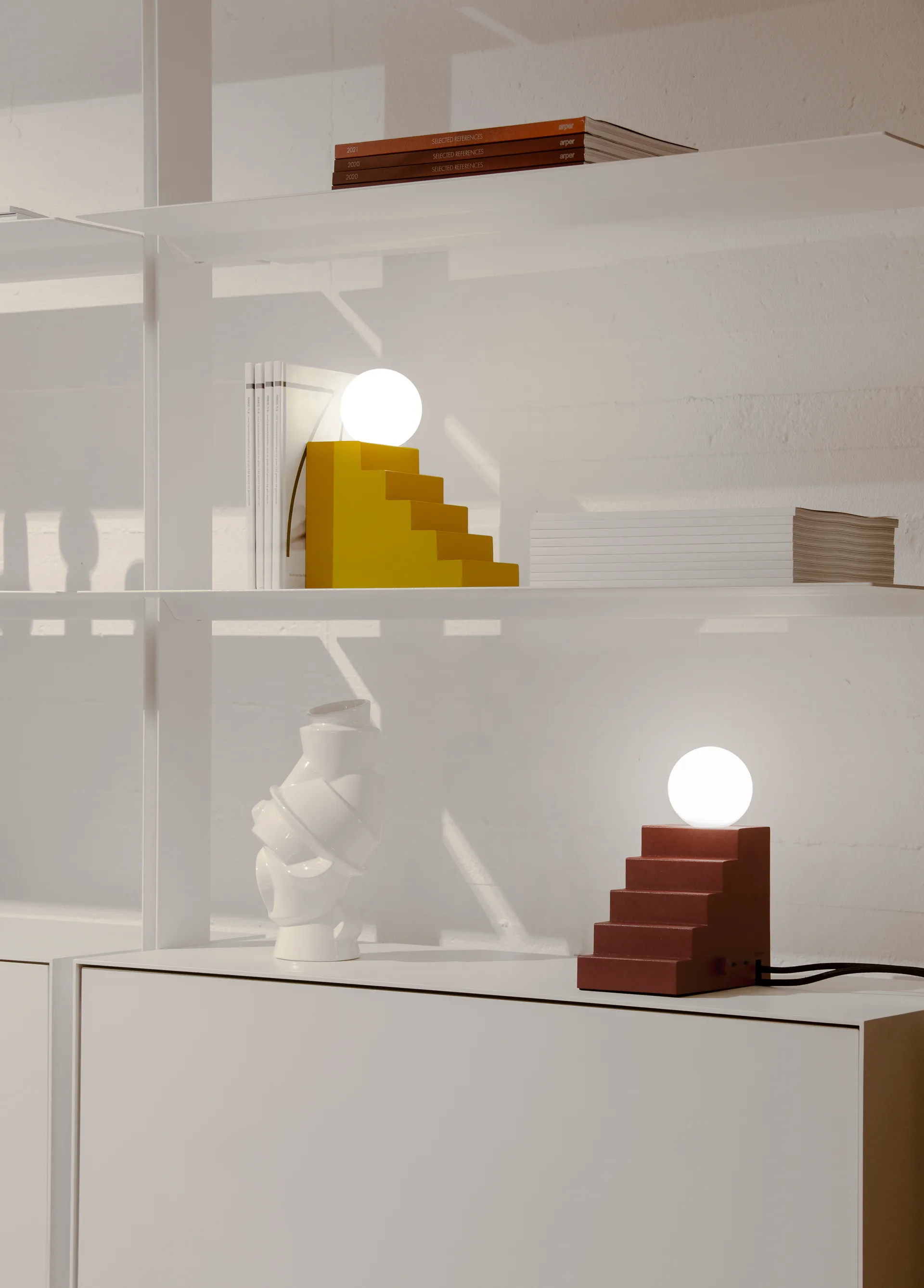 Lampada da tavolo Stair, Mello yellow Oblure
