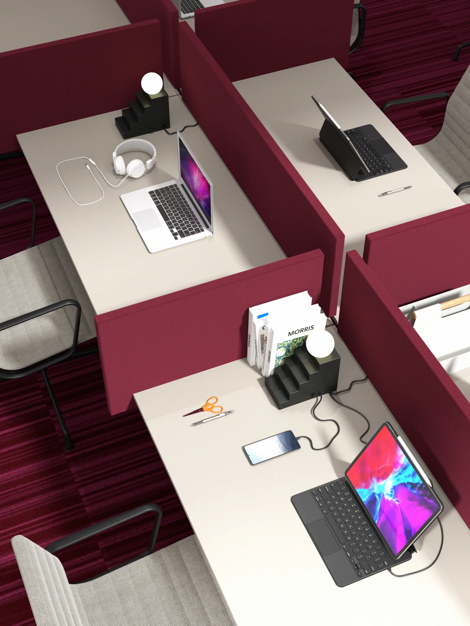 Lampada da tavolo Stair, Velvet black Oblure