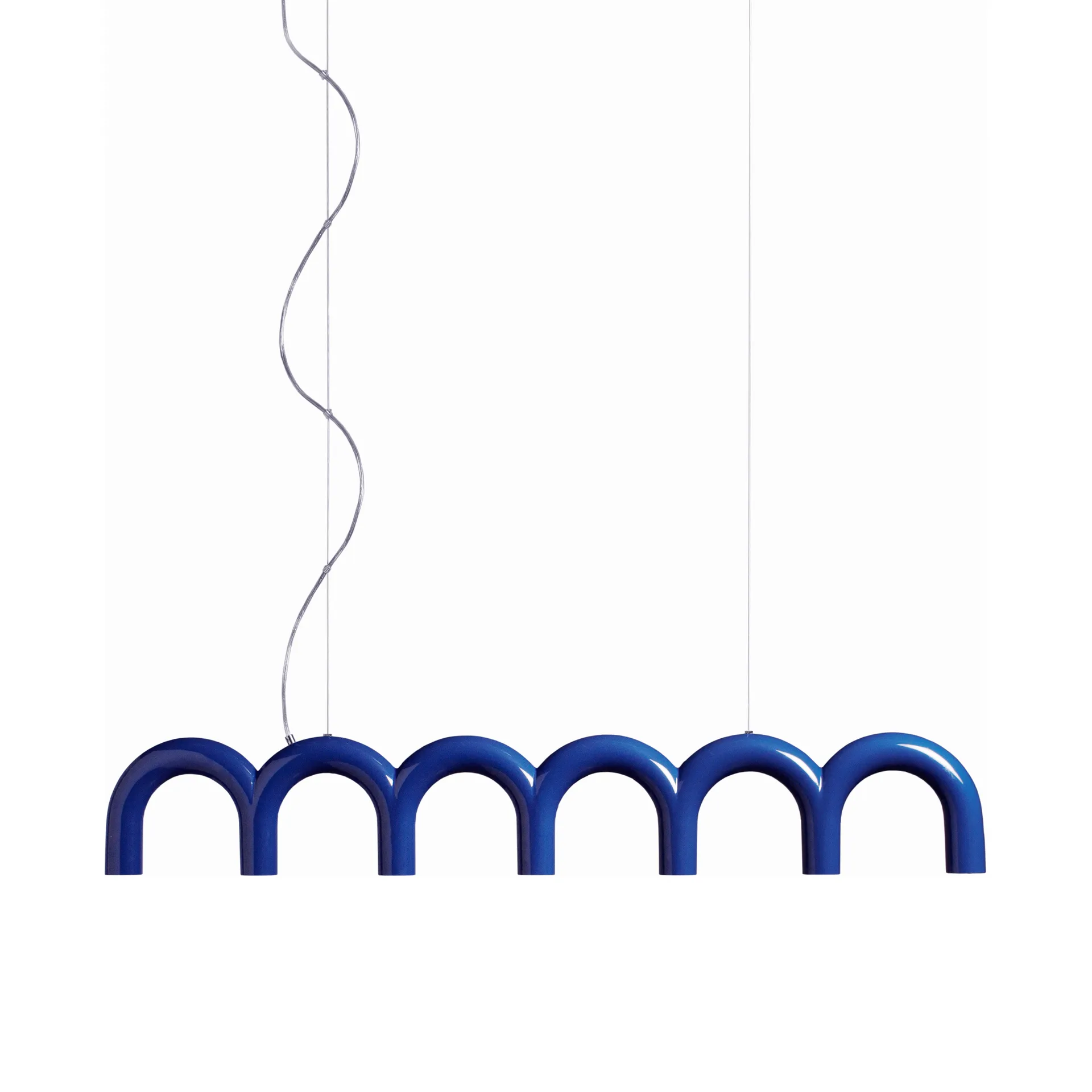 Lampadario Arch 125,6 cm, Blu Oblure