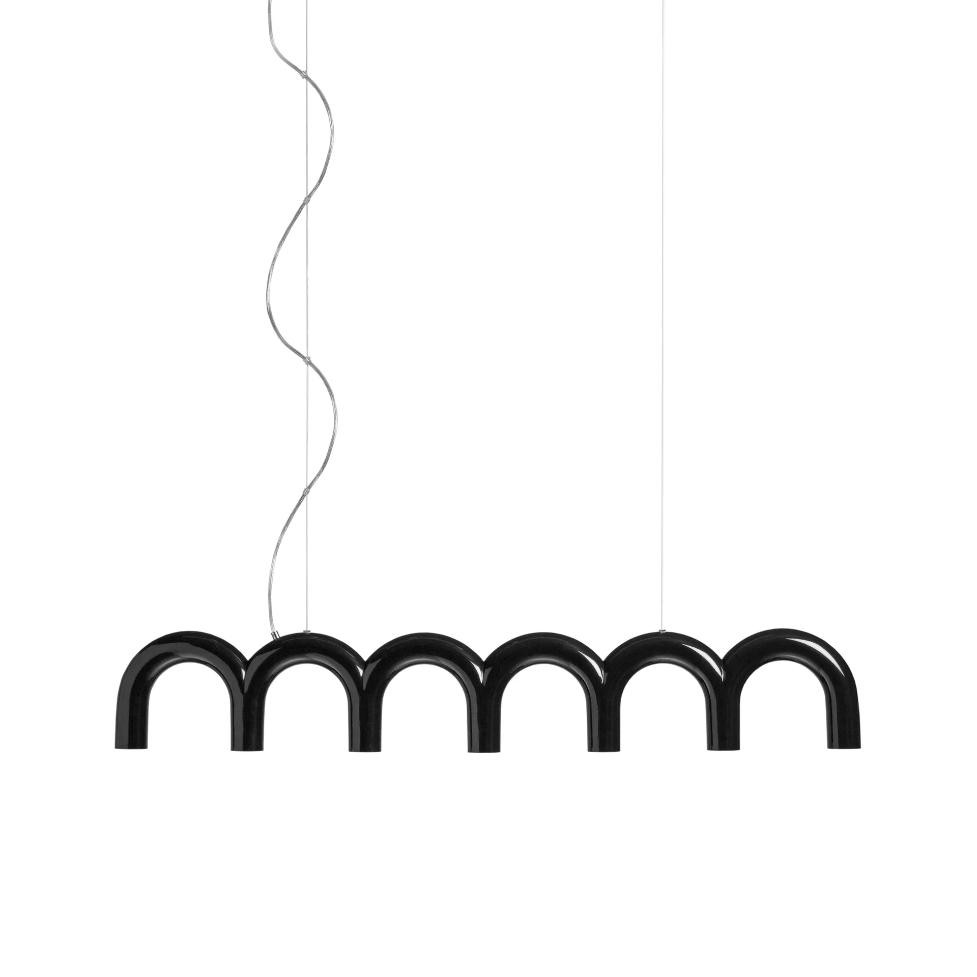 Lampadario Arch 125,6 cm, Nero Oblure