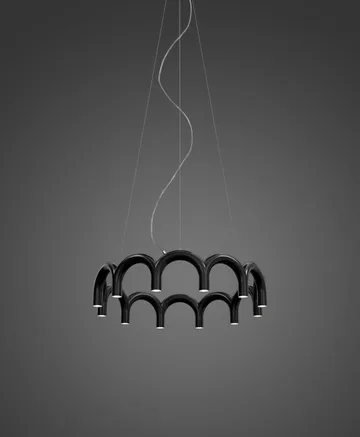 Lampadario Arch circle Ø 76 cm - Black, Ø98 cm - Oblure