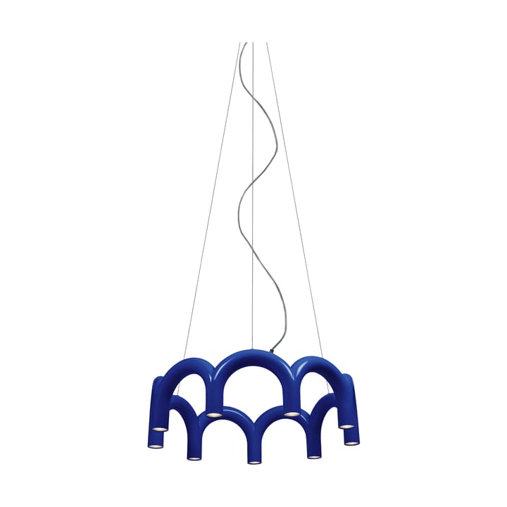 Lampadario Arch circle Ø 76 cm - Blu - Oblure