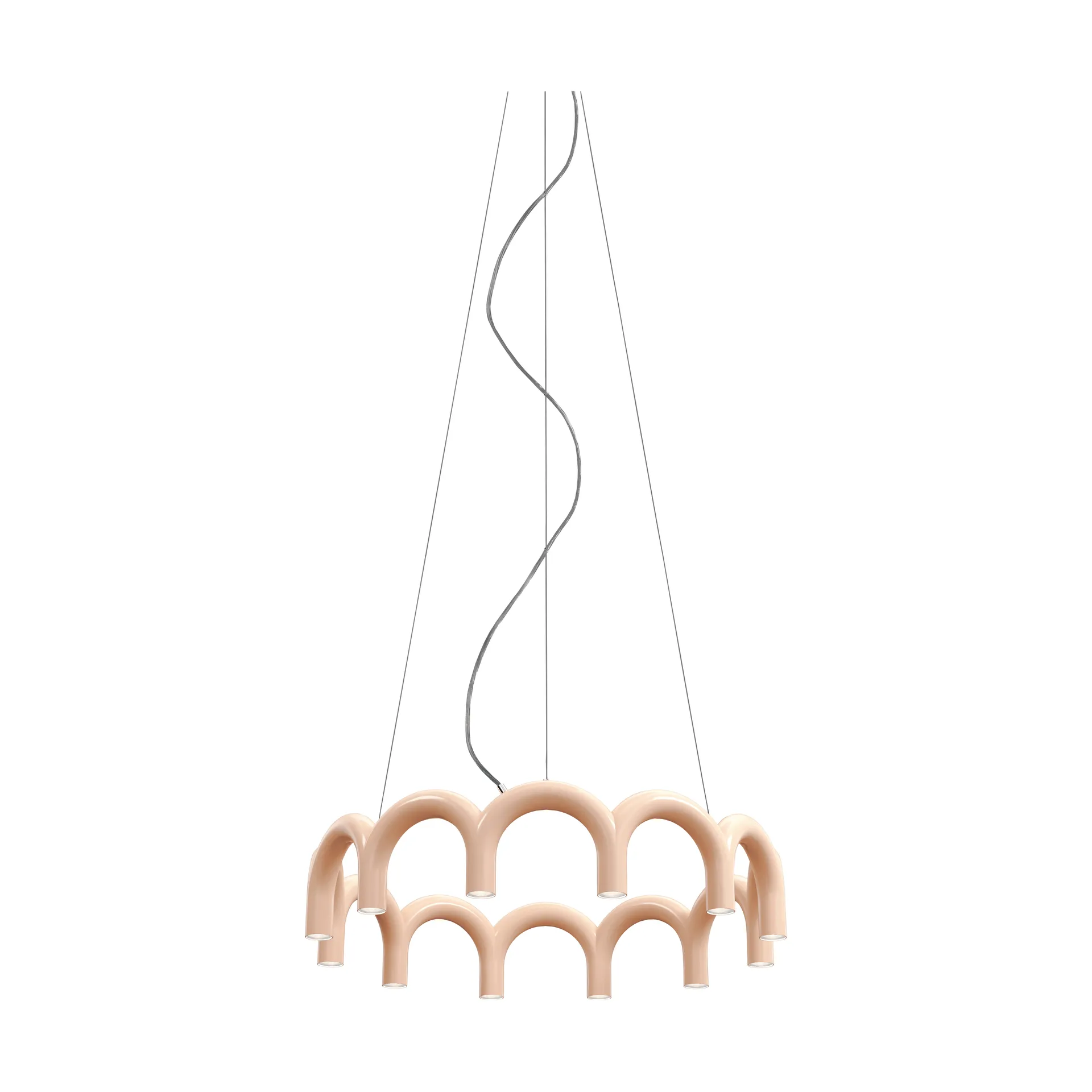 Lampadario Arch circle Ø 76 cm, Nude, Ø98 cm Oblure