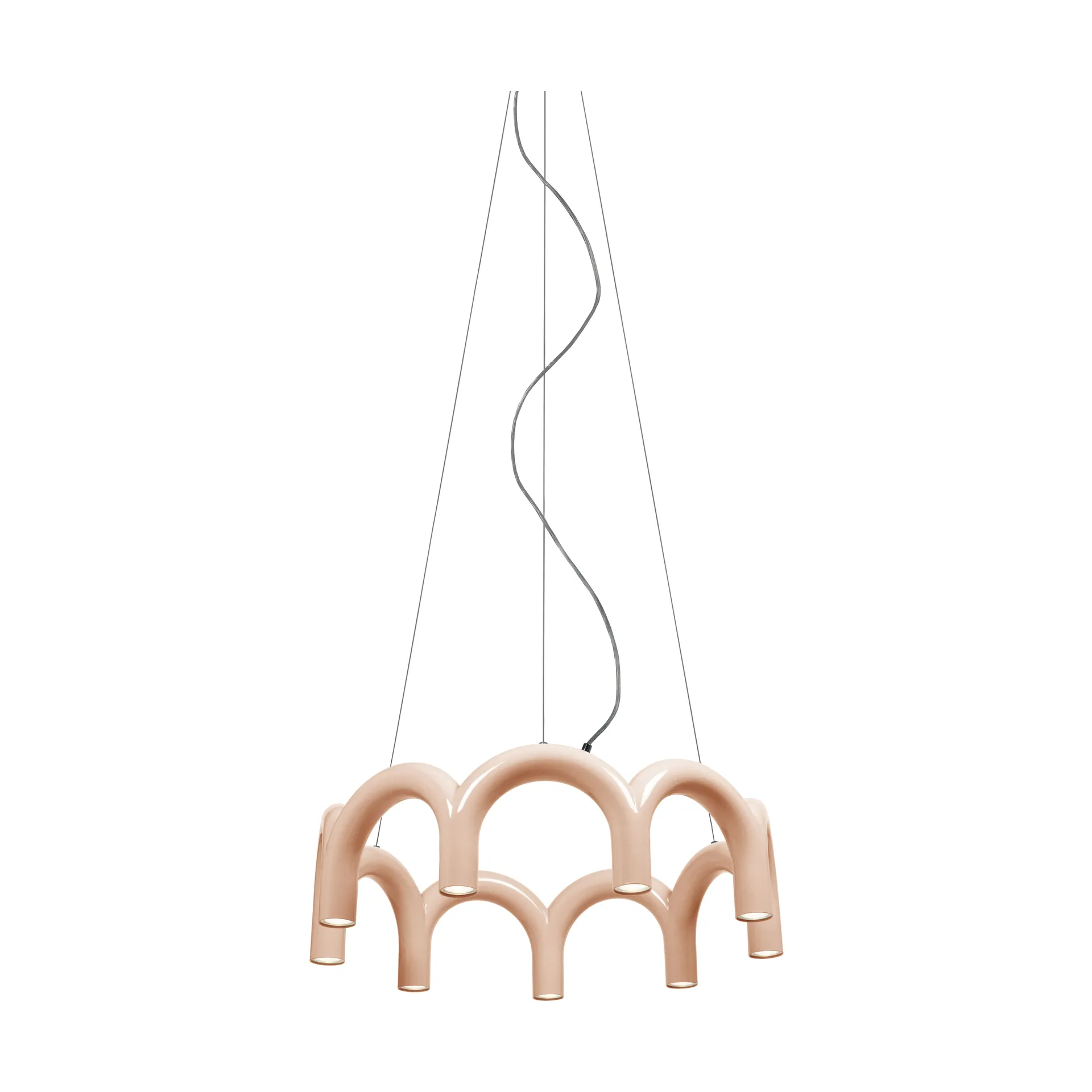 Lampadario Arch circle Ø 76 cm, Nude Oblure